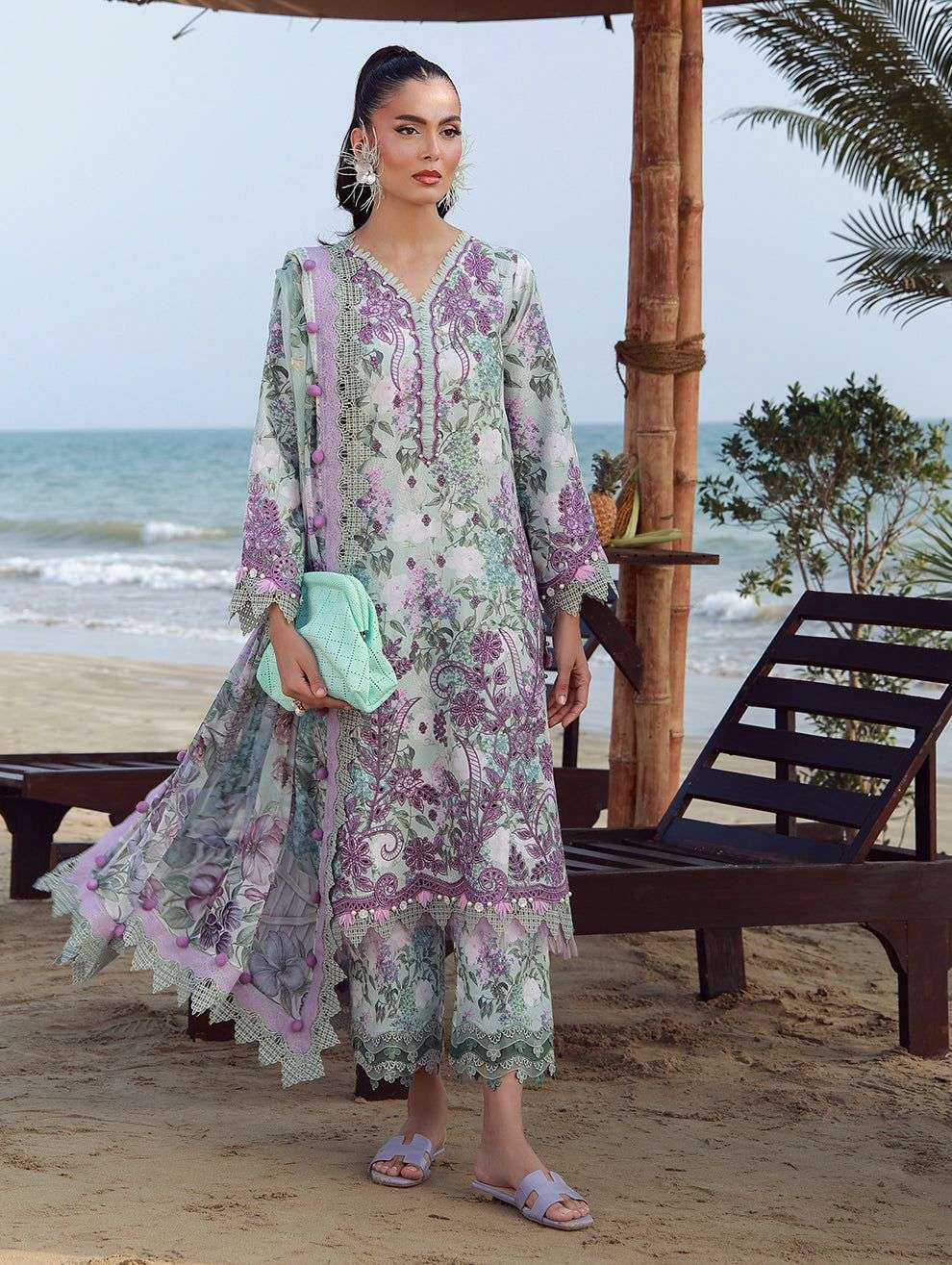 Flora 3 PC Lawn Collection 2026 Jade-01