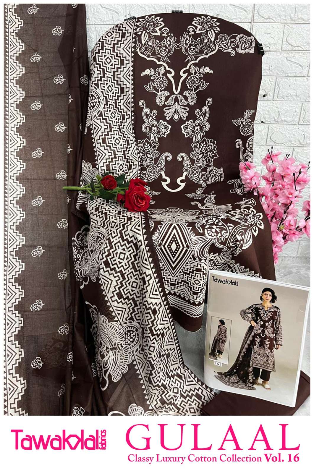 GULAAL CLASSY VOL - 16 OPEN & MODEL PIC BY TAWAKKAL FABRICS - 11