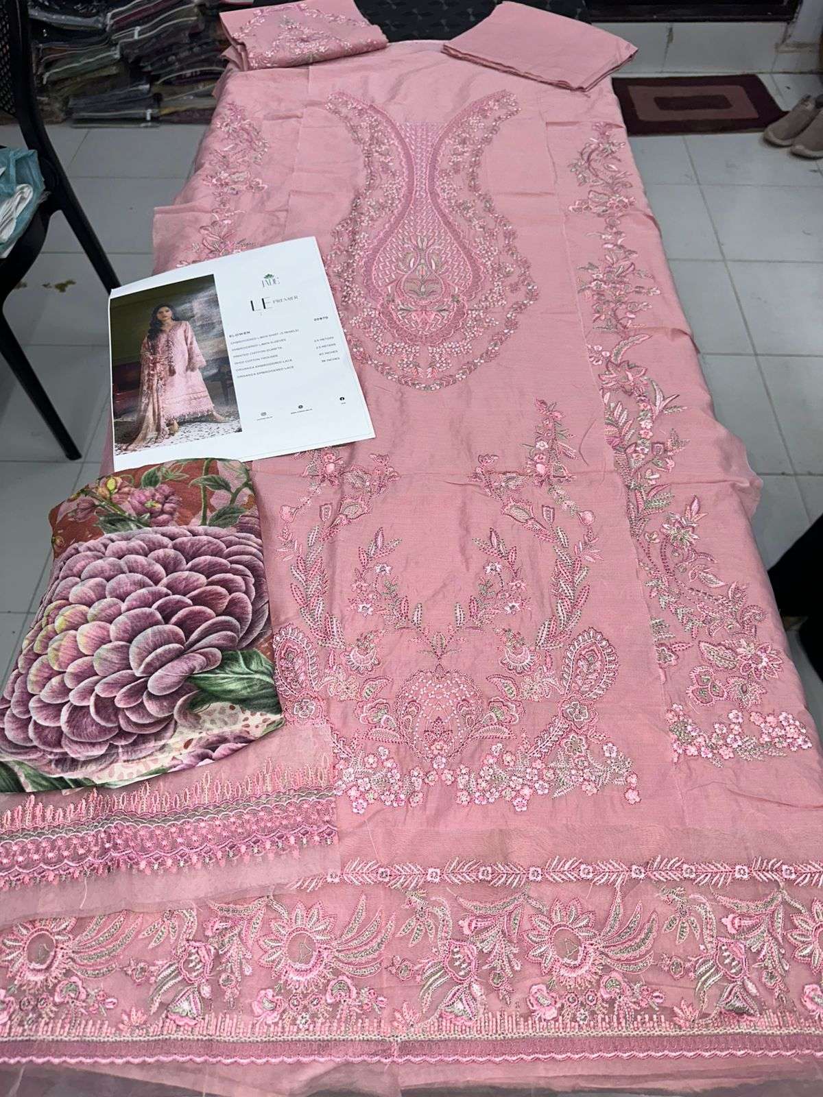 Le Premier Unstitched Embroidered Lawn 2026 by JADE-12