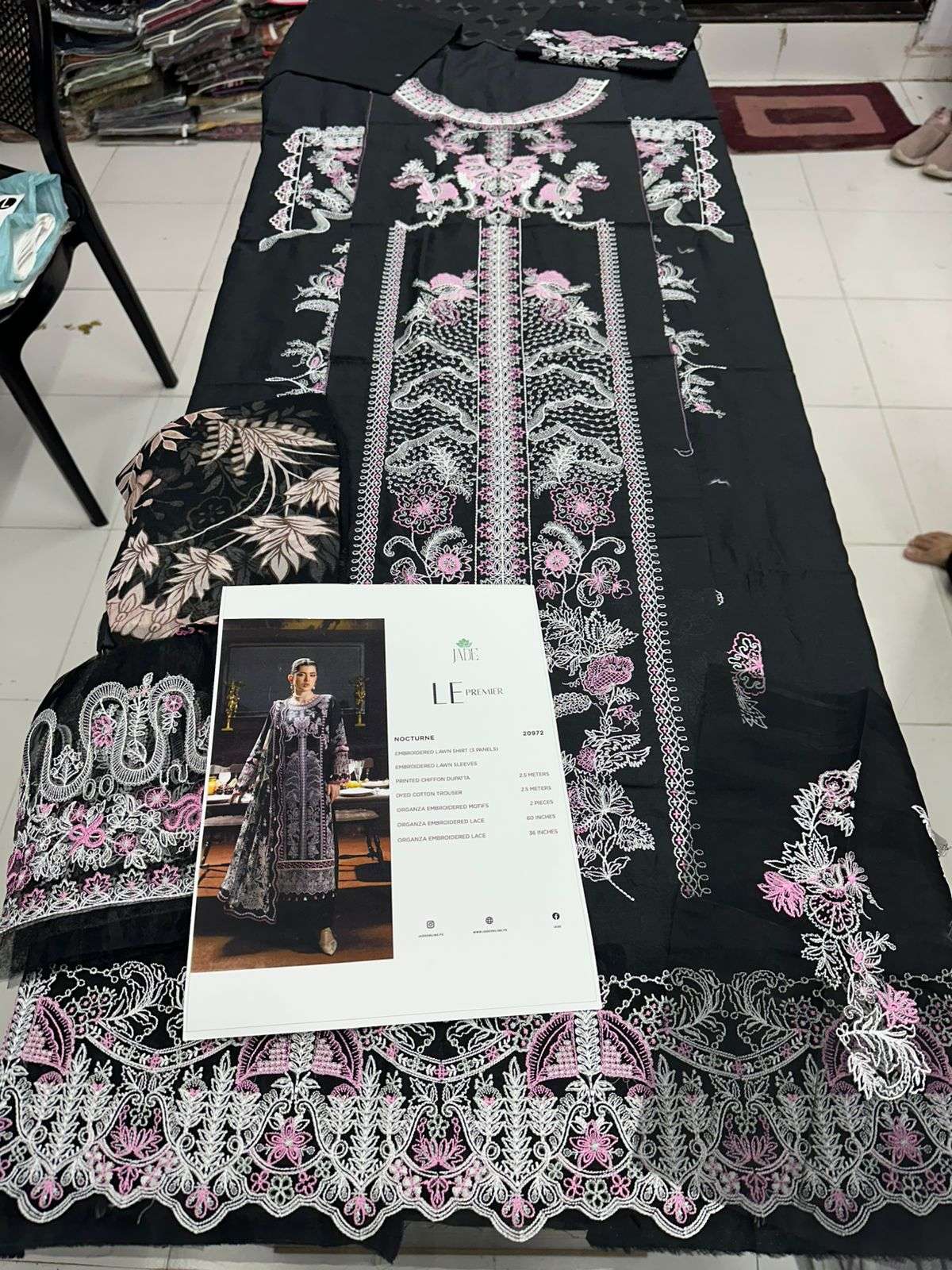 Le Premier Unstitched Embroidered Lawn 2026 by JADE-13