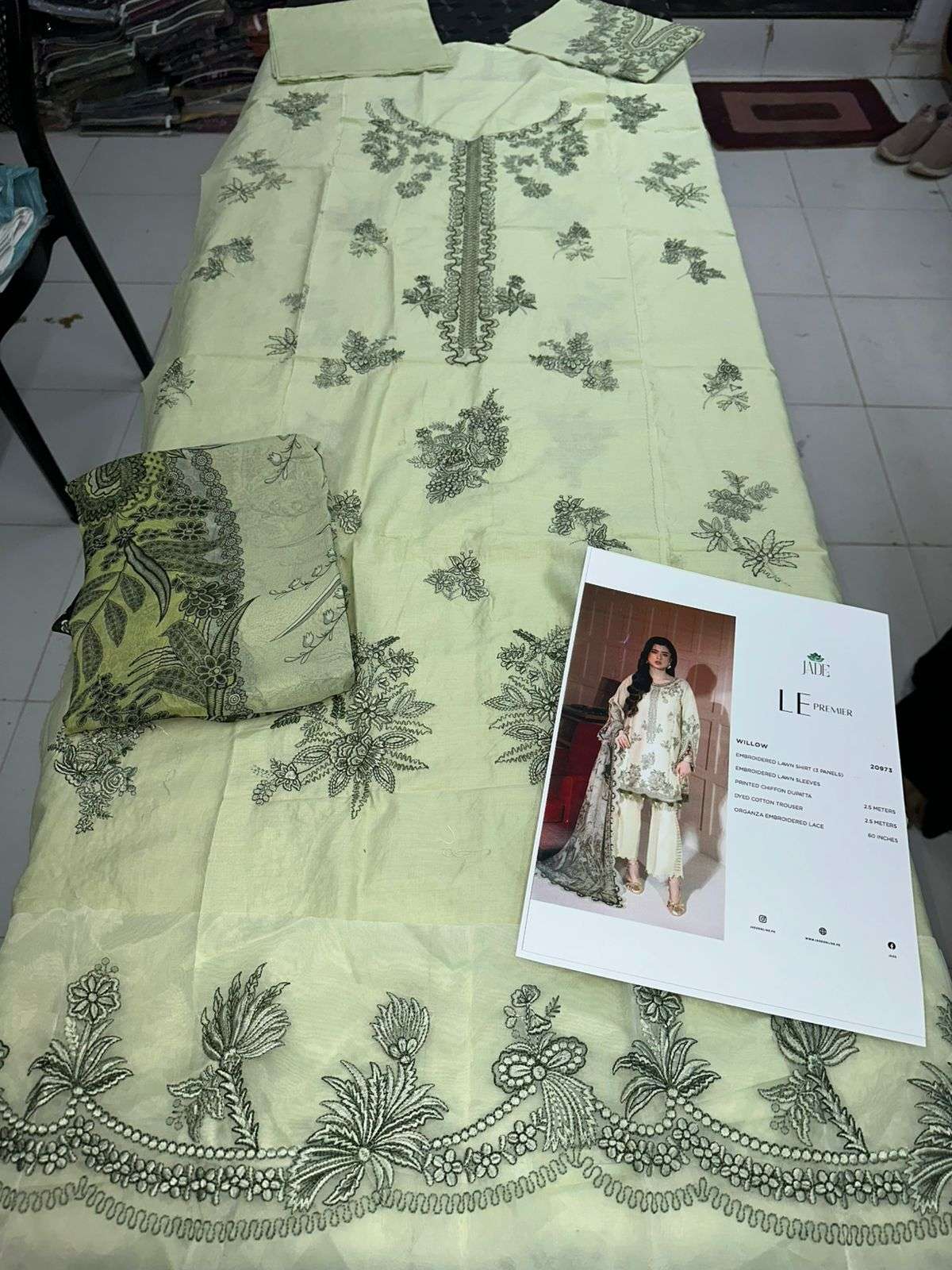 Le Premier Unstitched Embroidered Lawn 2026 by JADE-14