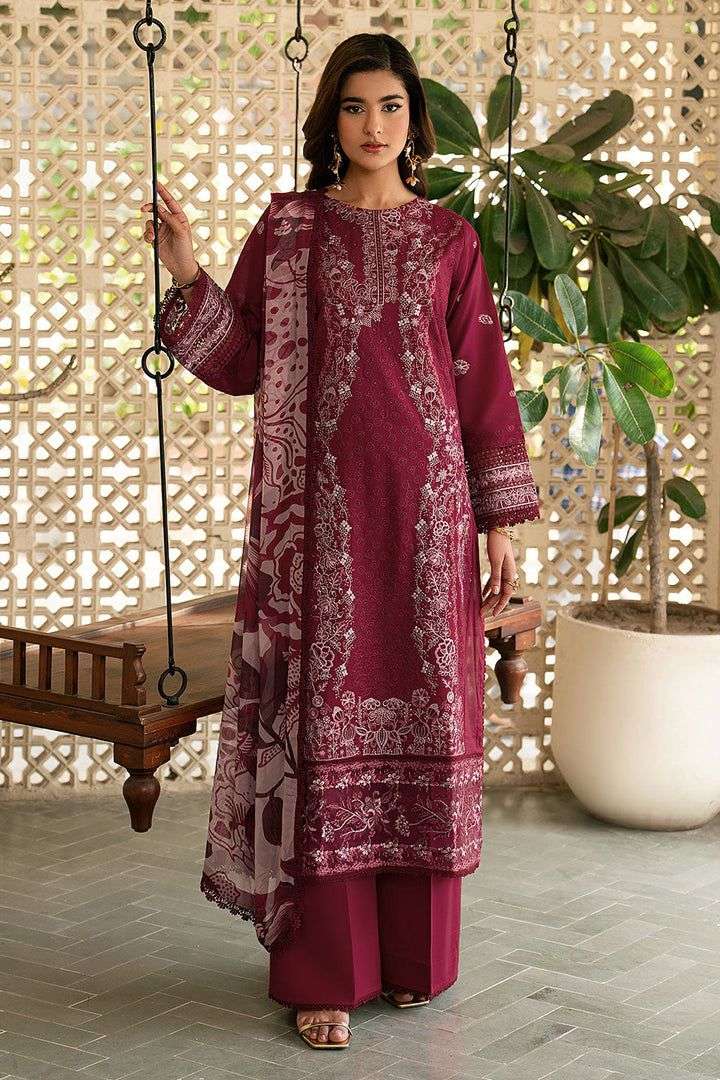 Luxury Embroidered Lawn Unstitch 2026 by Raaya-08