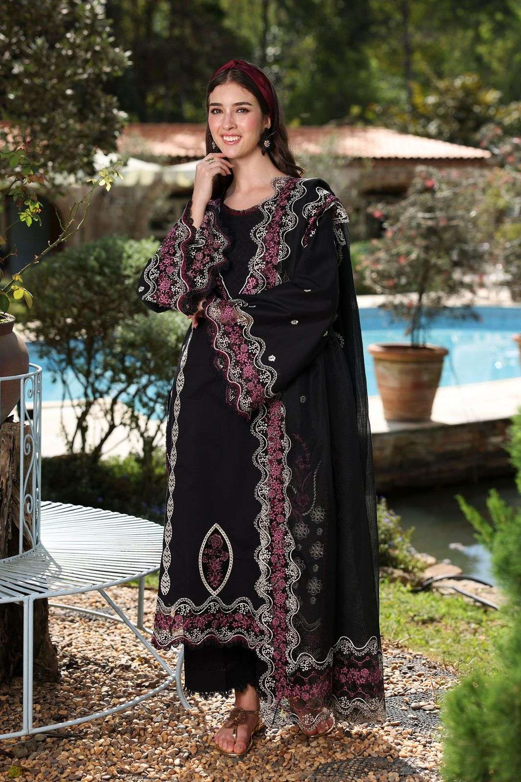 Luxury Embroidered Lawn Unstitch 2026 by Raaya-10