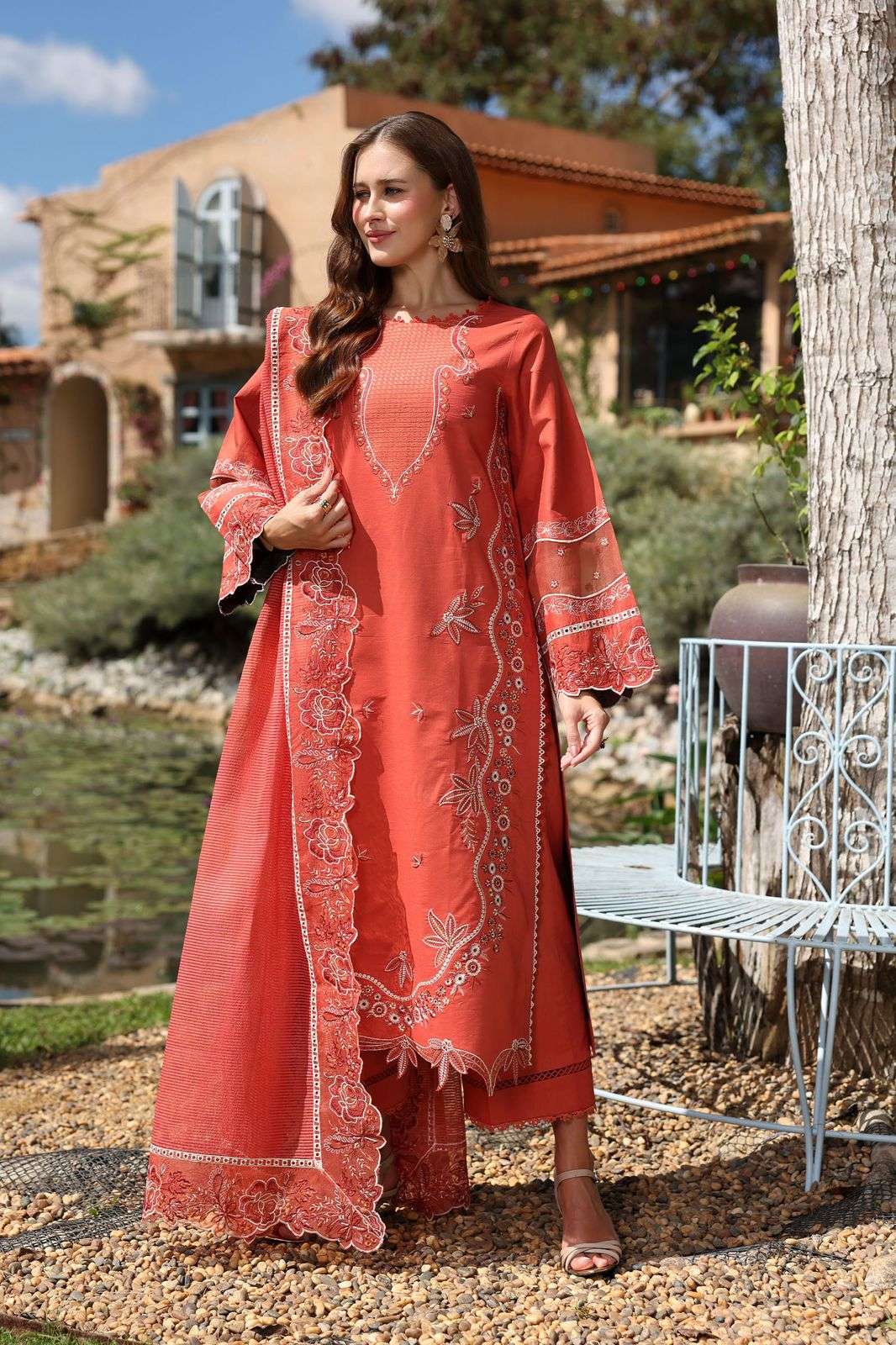 Luxury Embroidered Lawn Unstitch 2026 by Raaya-13