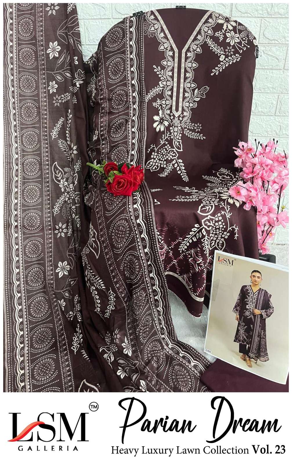 PARIAN DREAM HEAVY LUXURY LAWN COLLECTION VOL - 23 BY LSM-07