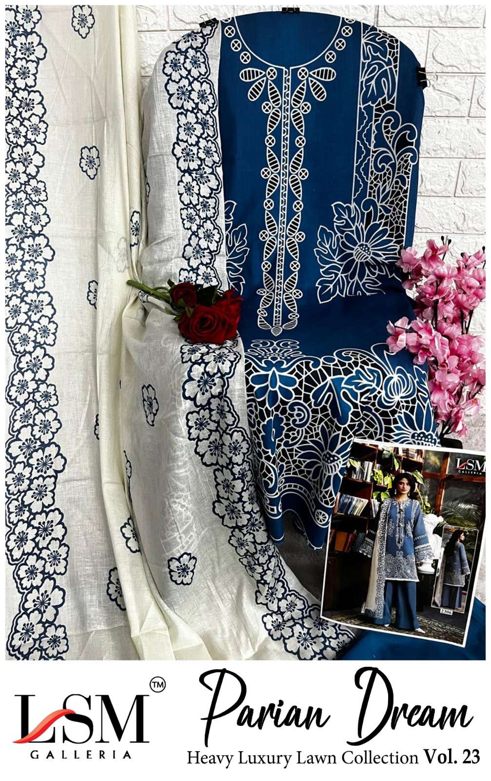 PARIAN DREAM HEAVY LUXURY LAWN COLLECTION VOL - 23 BY LSM-09