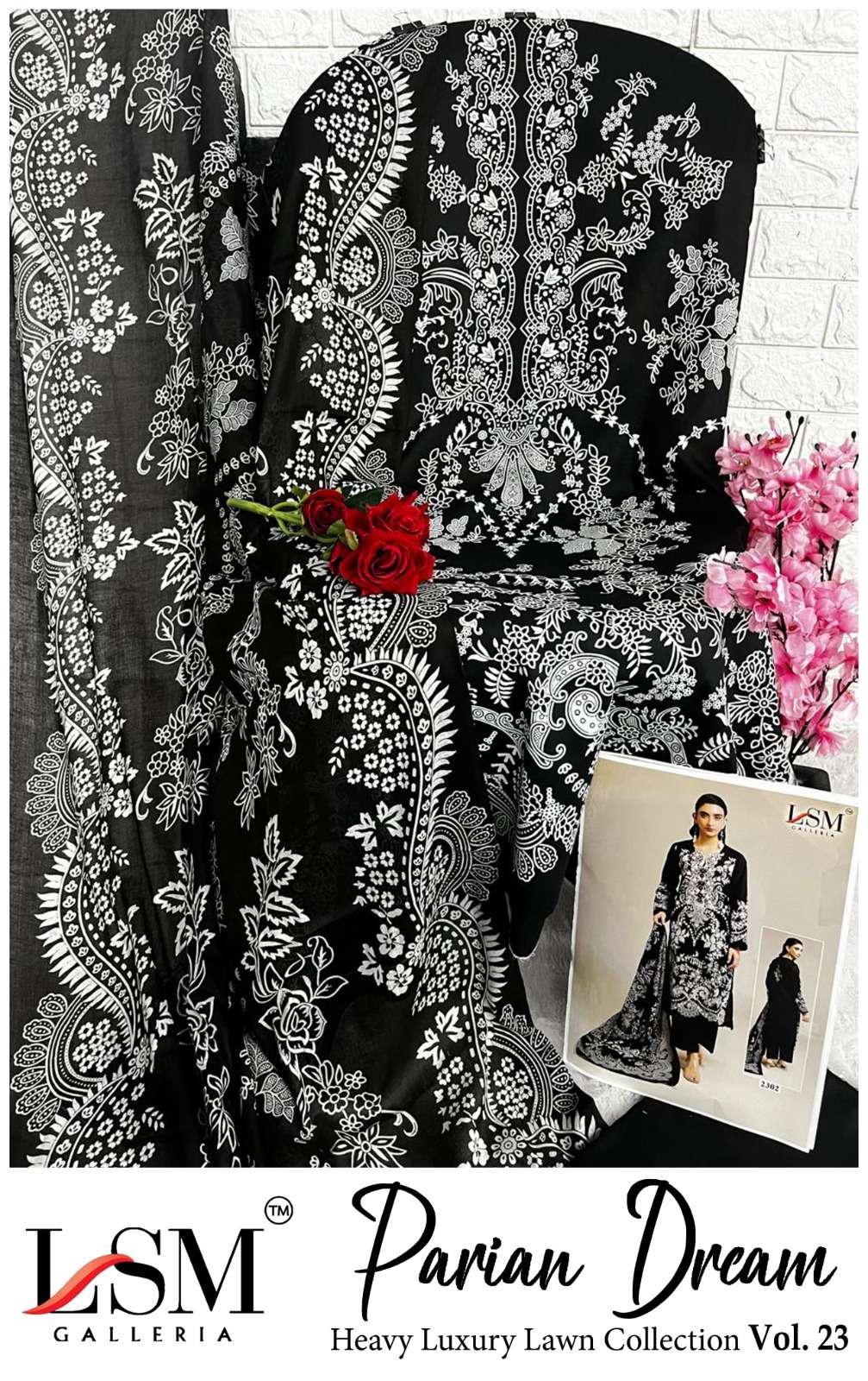 PARIAN DREAM HEAVY LUXURY LAWN COLLECTION VOL - 23 BY LSM-12