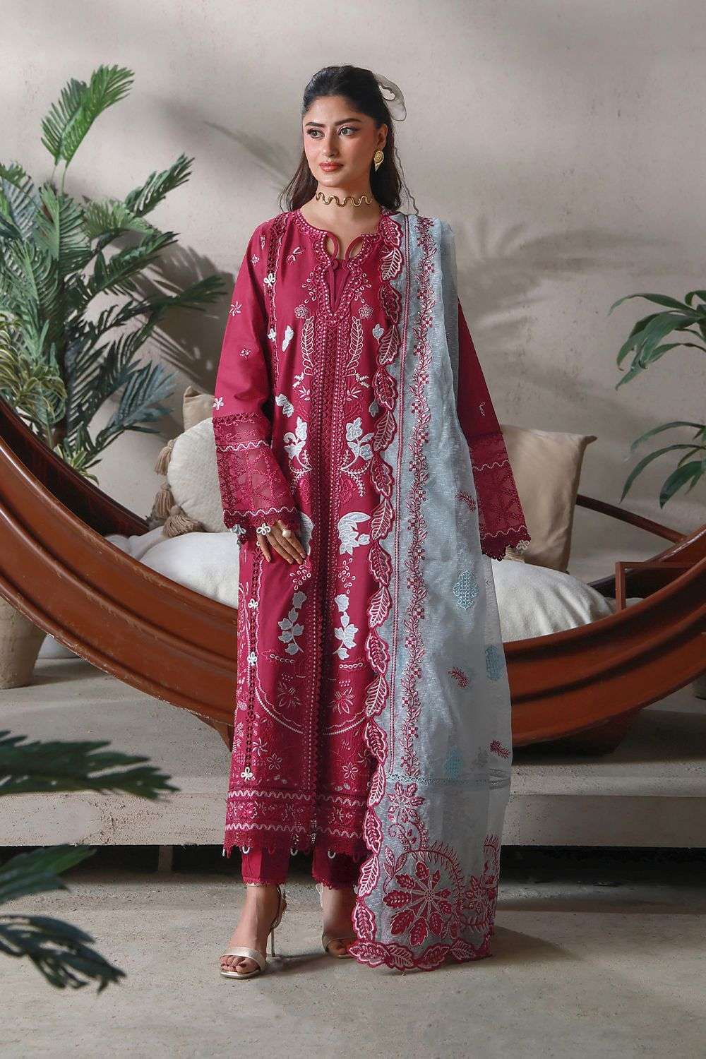 Saagar Luxury Festive Lawn Collection 2026 Aabyaan-09