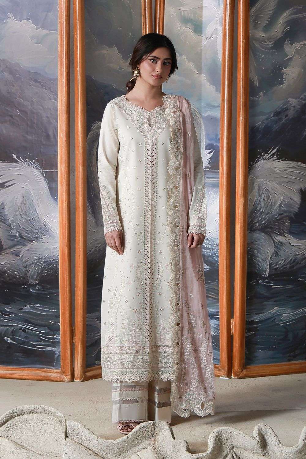 Saagar Luxury Festive Lawn Collection 2026 Aabyaan-10