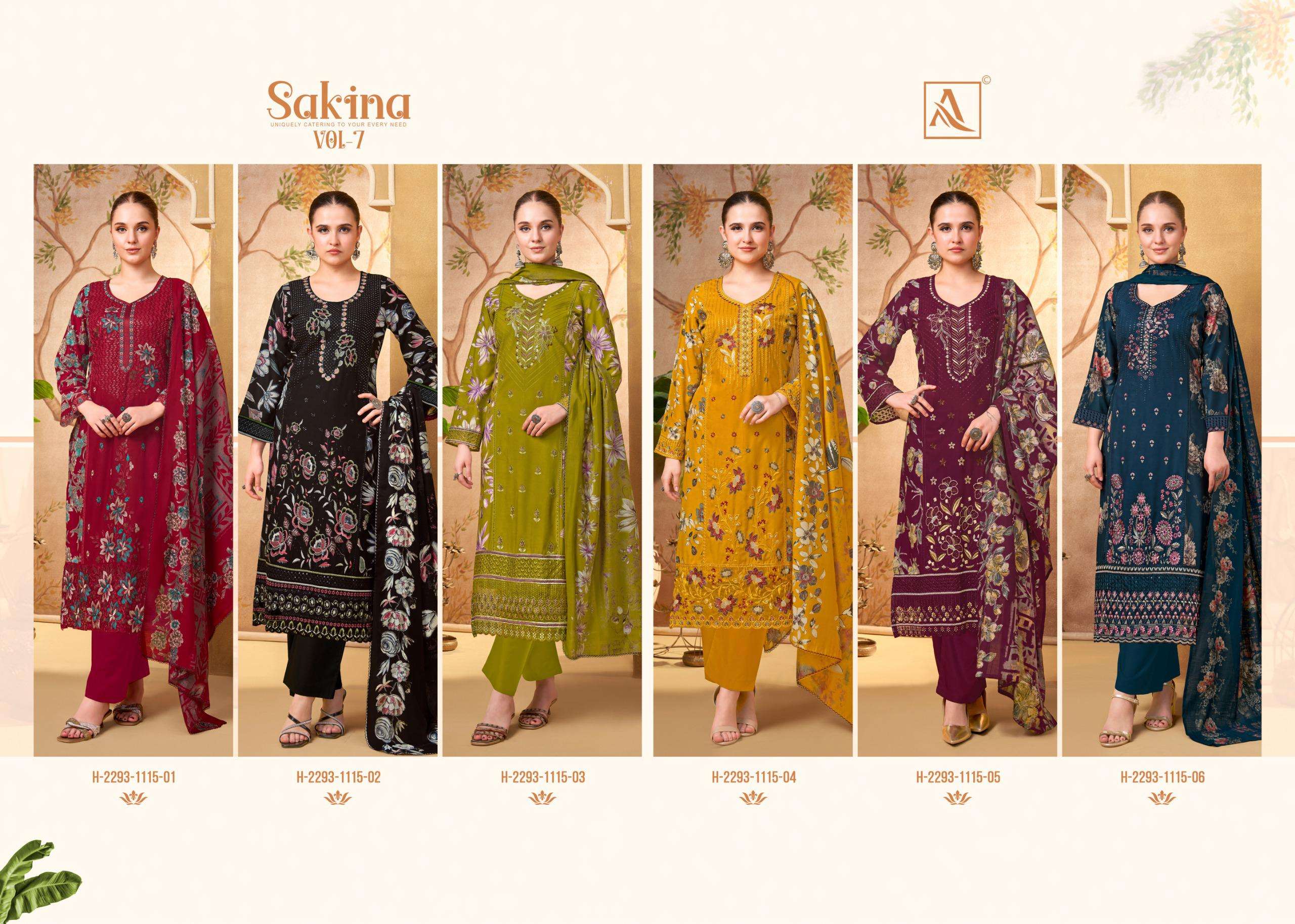SAKINA VOL - 07 BY ALOK SUIT - 01 - 06