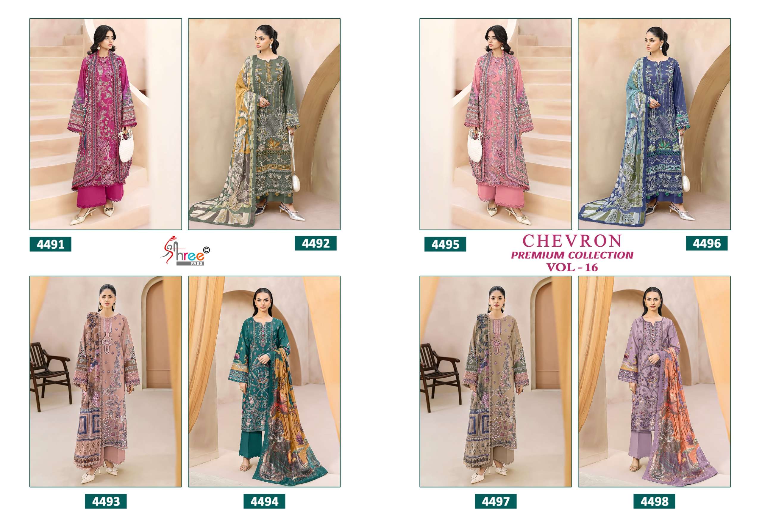 CHEVRON PREMIUM COLLECTION VOL - 16 BY SHREE FABS - 01 - 08 B