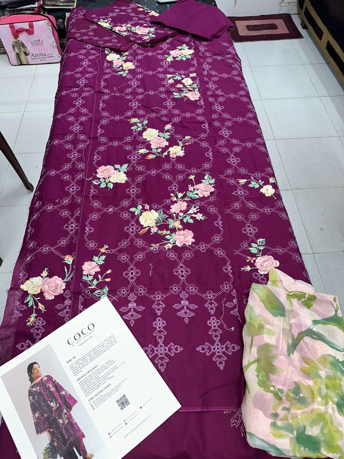COCO VOL - 02 LUXURY DIGITAL PRINTED & EMBROIDERED LAWN BY ZARA SHAHJAHAN - 11