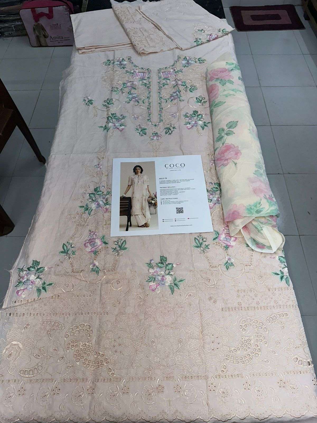 COCO VOL - 02 LUXURY DIGITAL PRINTED & EMBROIDERED LAWN BY ZARA SHAHJAHAN - 12