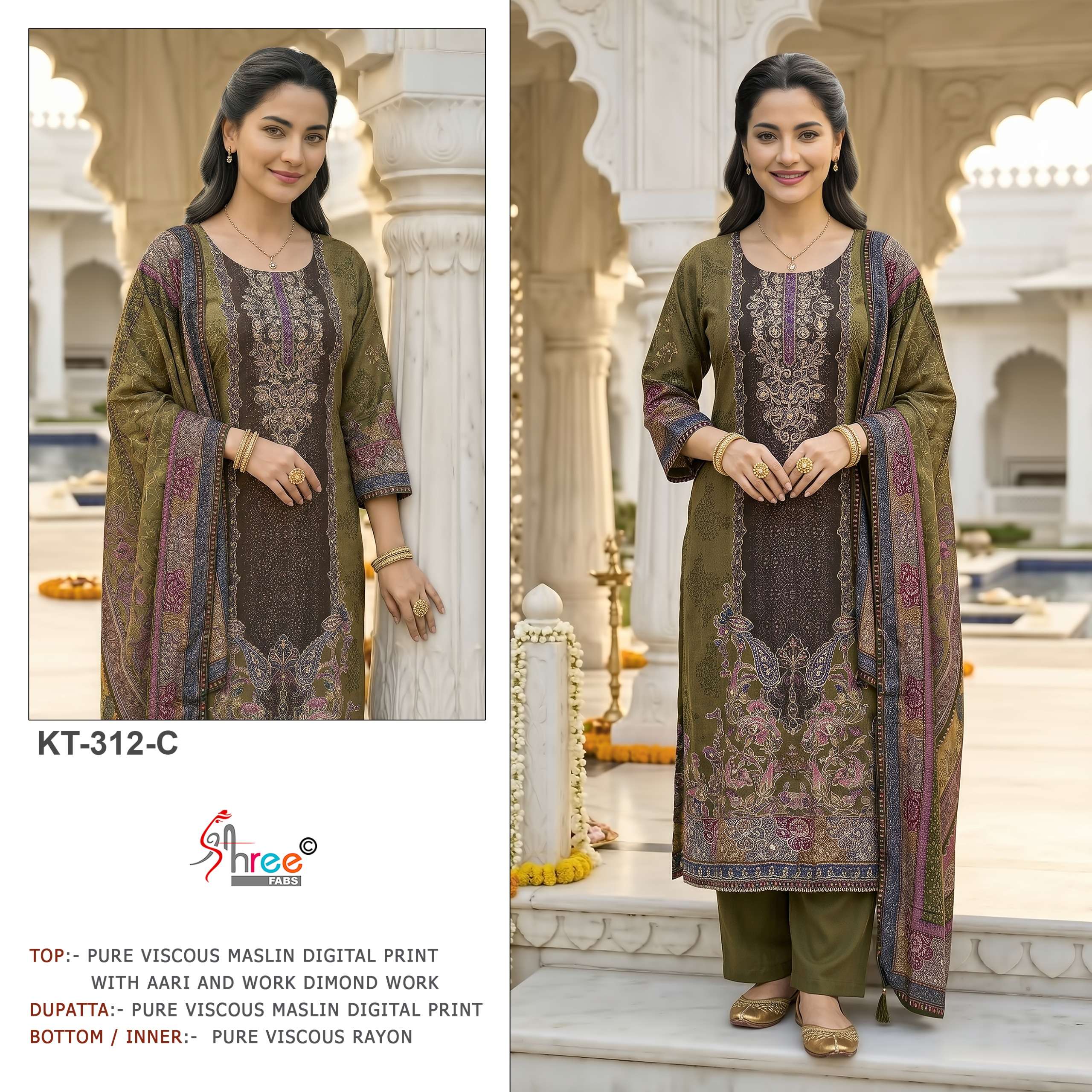 DESIGN NO. KT - 312 A,B,C,D BY SHREE FABS - 03