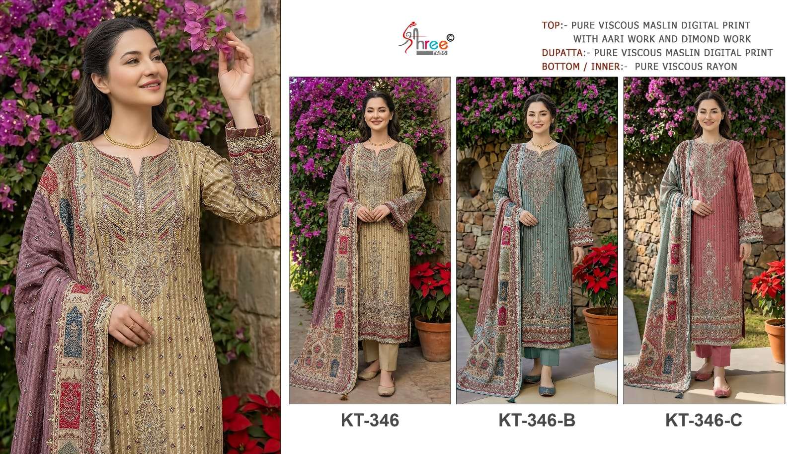 DESIGN NO. KT - 346 BY SHREE FABS - 01 - 03