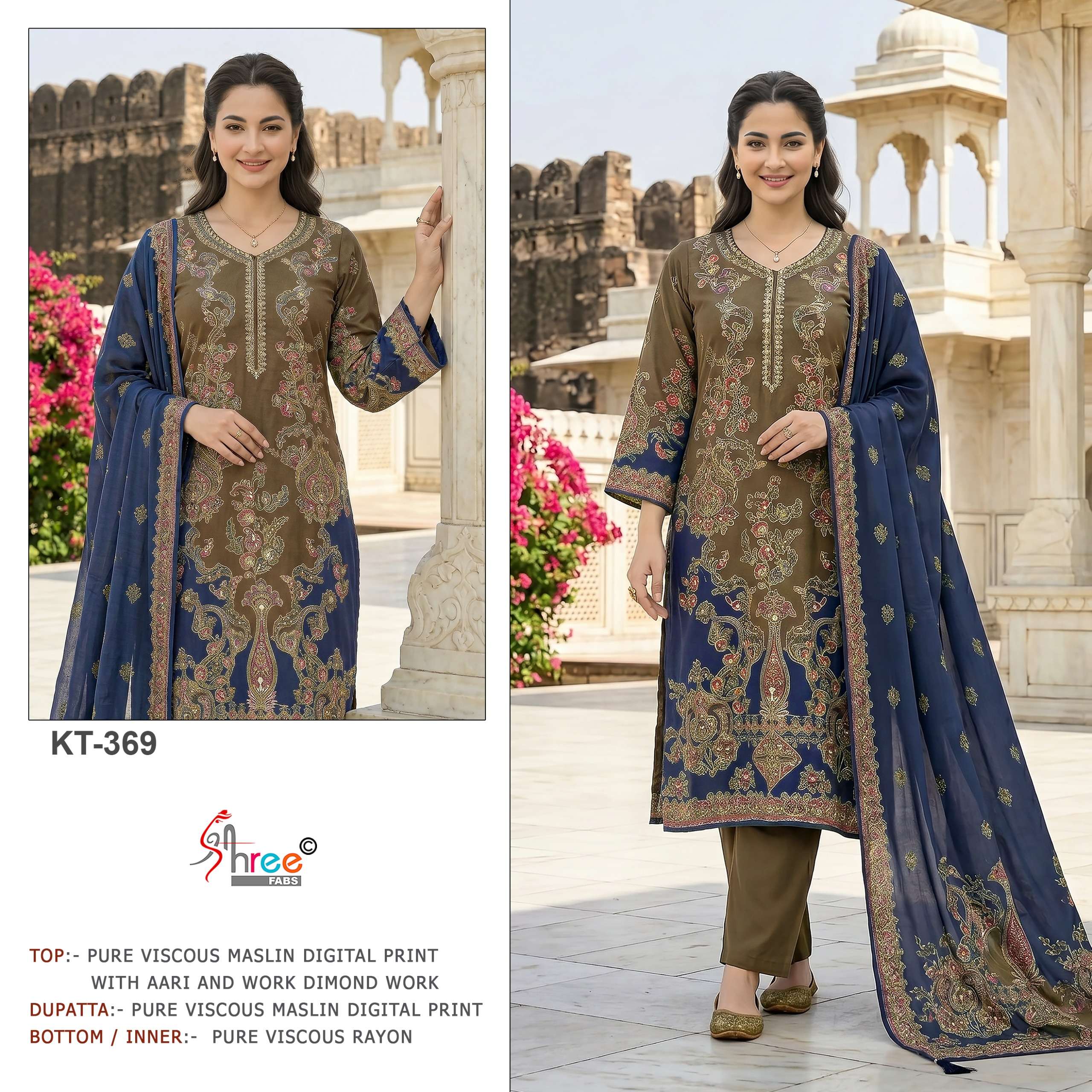 DESIGN NO. KT - 369 B & D BY SHREE FABS - 01