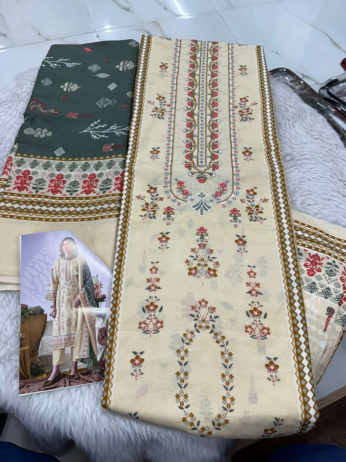 Falah Premium Cotton Collection Code - 50073 By Falah Designer Suits - 03