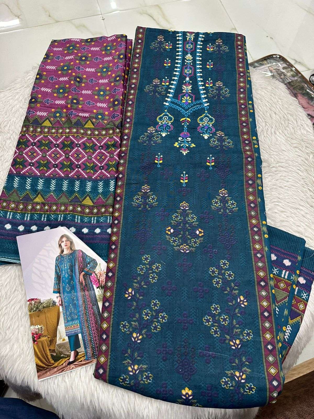 Falah Premium Cotton Collection Code - 50073 By Falah Designer Suits - 06