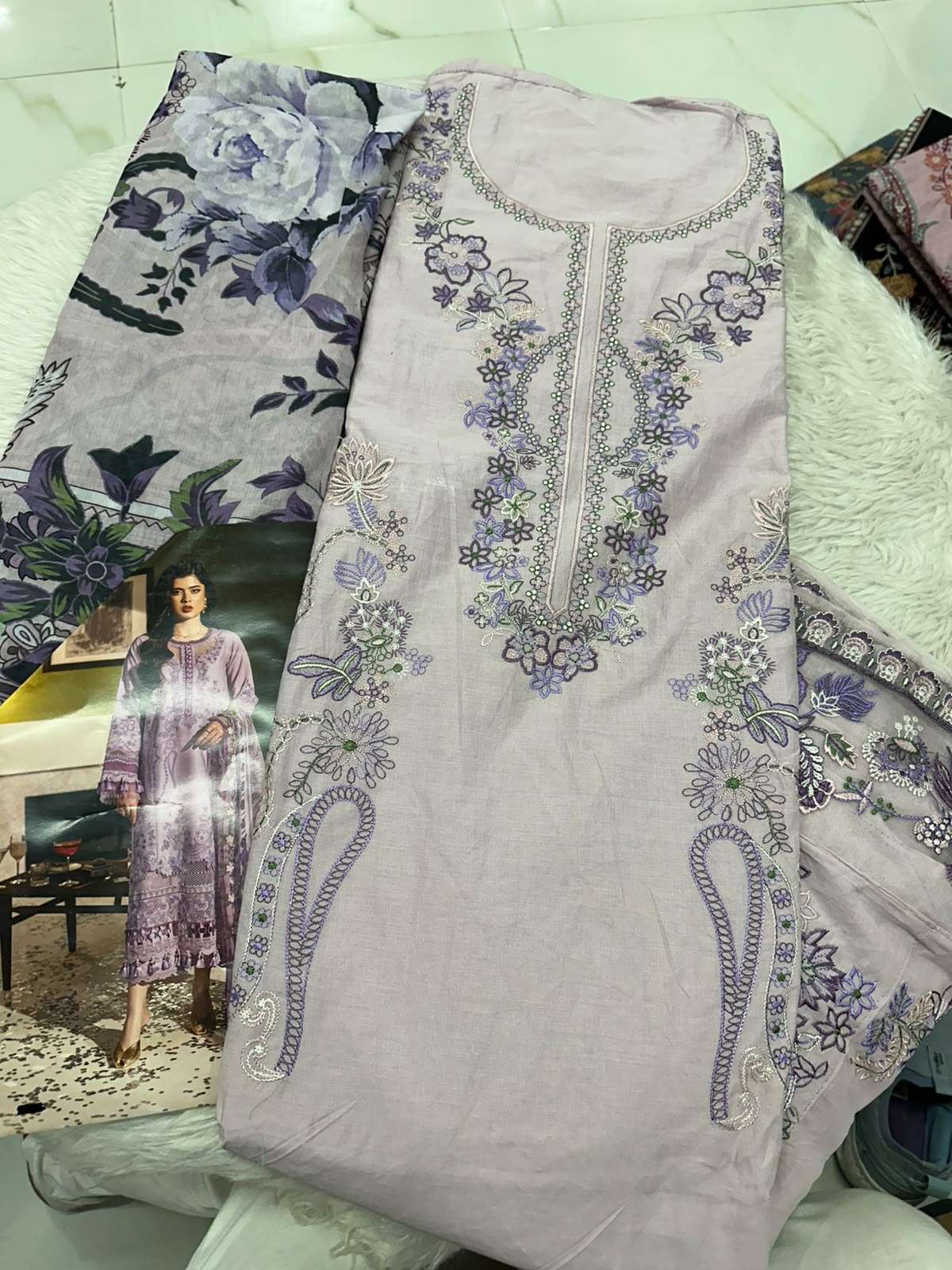 Falah Premium Cotton Collection Code - 50079 By Falah Designer Suit - 01 - 04 A