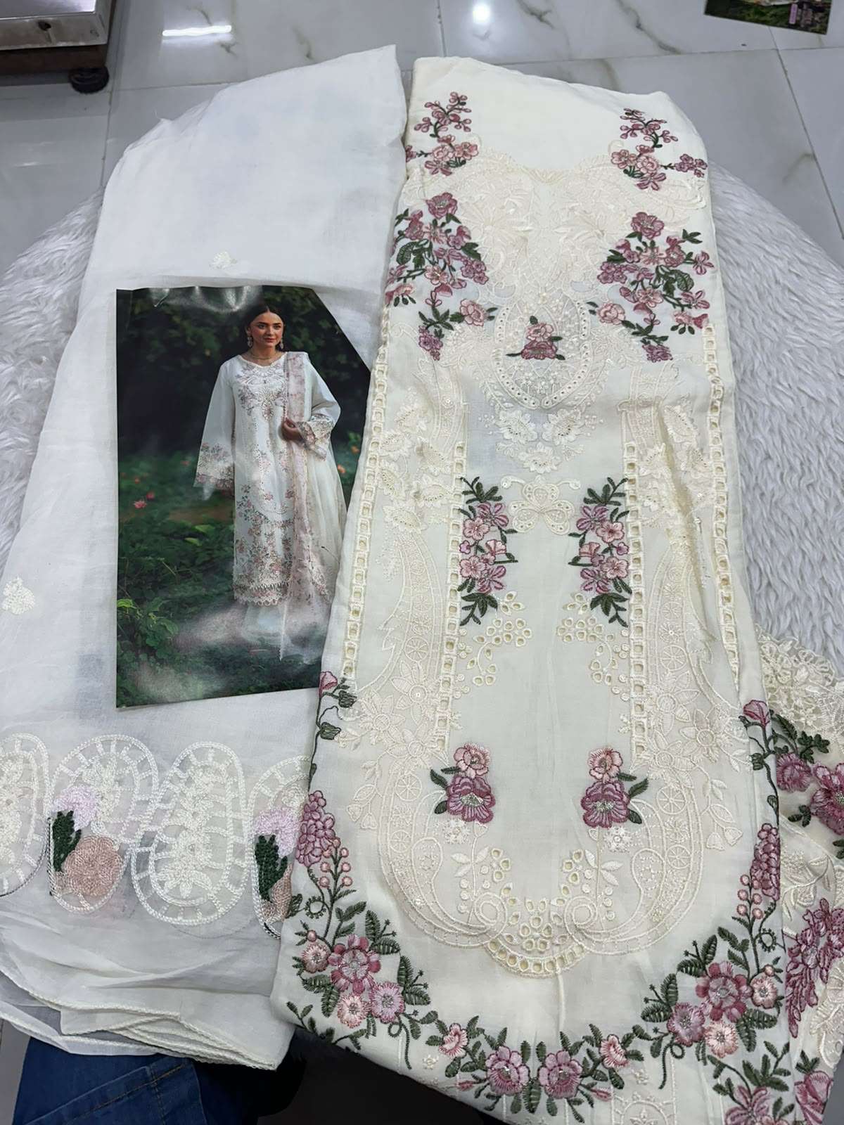 Falah Premium Cotton Collection Code. - 50082 By Falah Designer Suits - 01 - 06