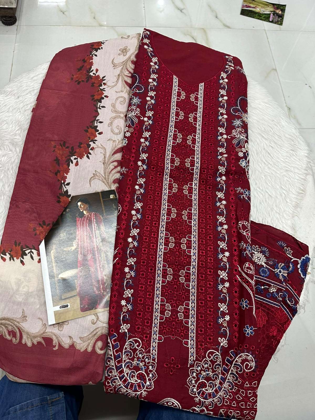 Falah Premium Cotton Collection Code. - 50083 By Falah Designer Suits - 01 - 06 B