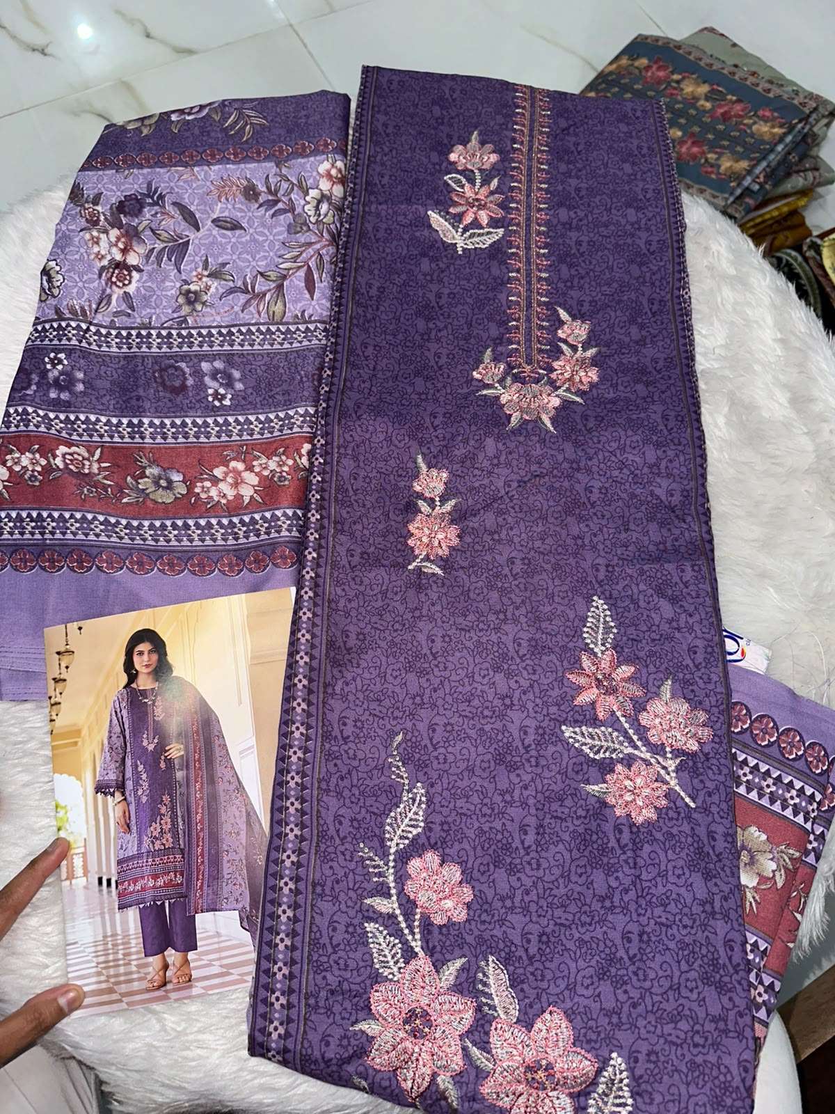 Falah Premium Cotton Collection Code - 50083 By Falah Designer Suits - 01 - 08