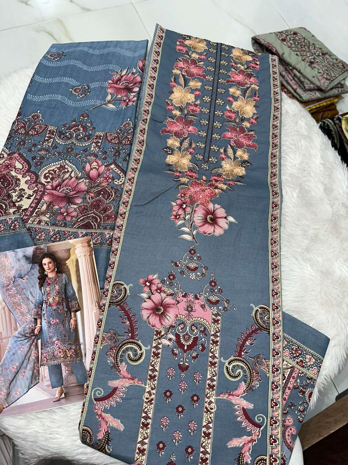 Falah Premium Cotton Collection Code - 50083 By Falah Designer Suits - 03