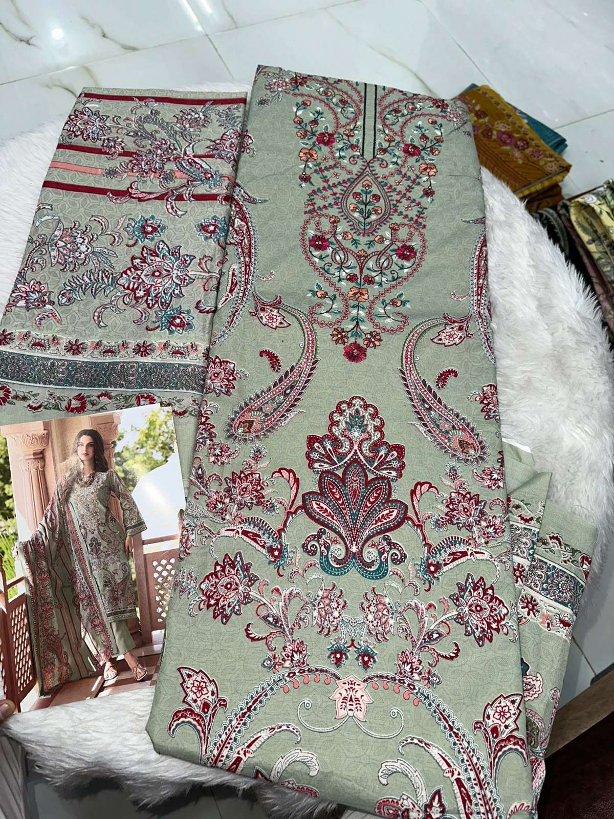 Falah Premium Cotton Collection Code - 50083 By Falah Designer Suits - 06