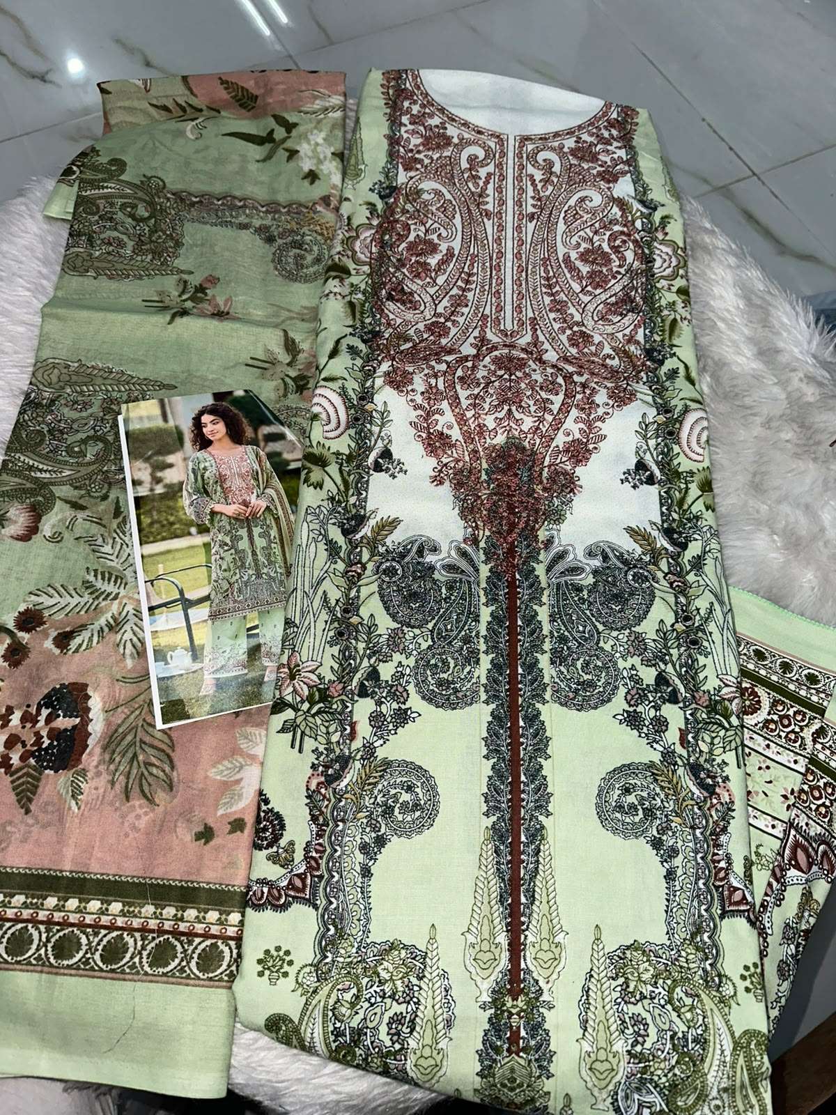 Falah Premium Cotton Collection Code - 50084 By Falah Designer Suits - 07
