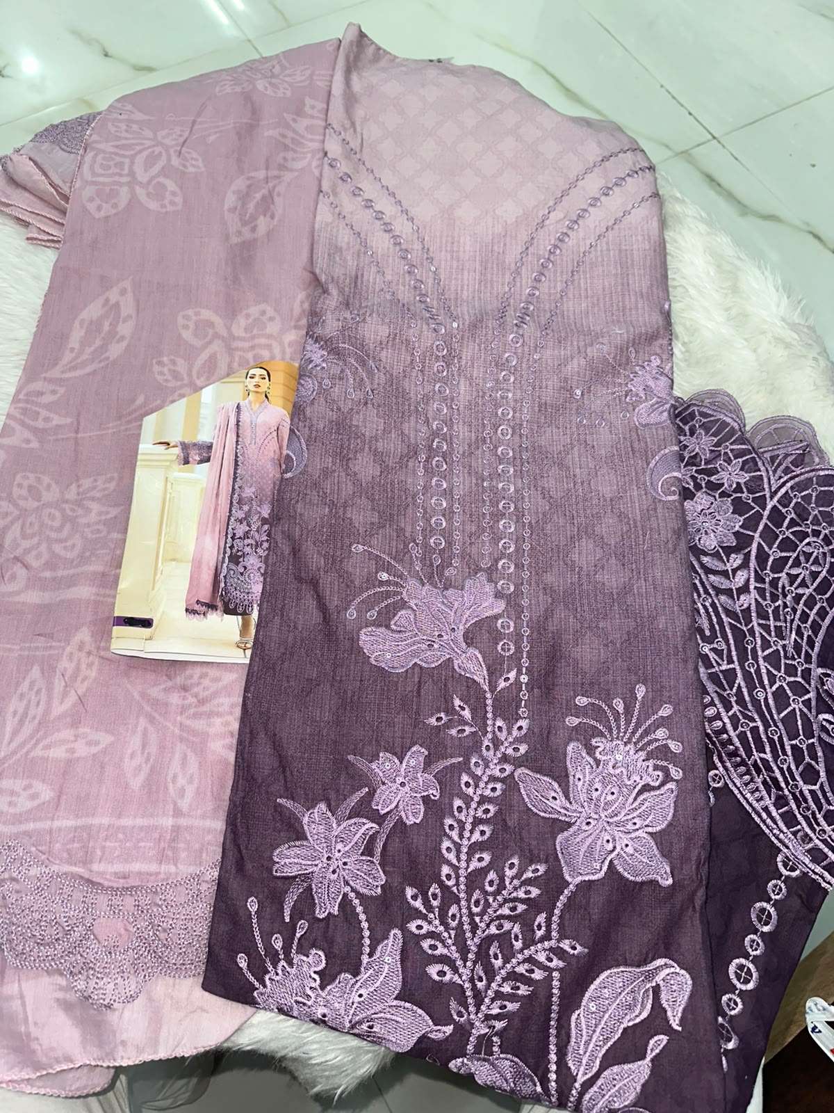 Falah Premium Cotton Collection Code - 50085 By Falah Designer Suits - 01 - 04 A
