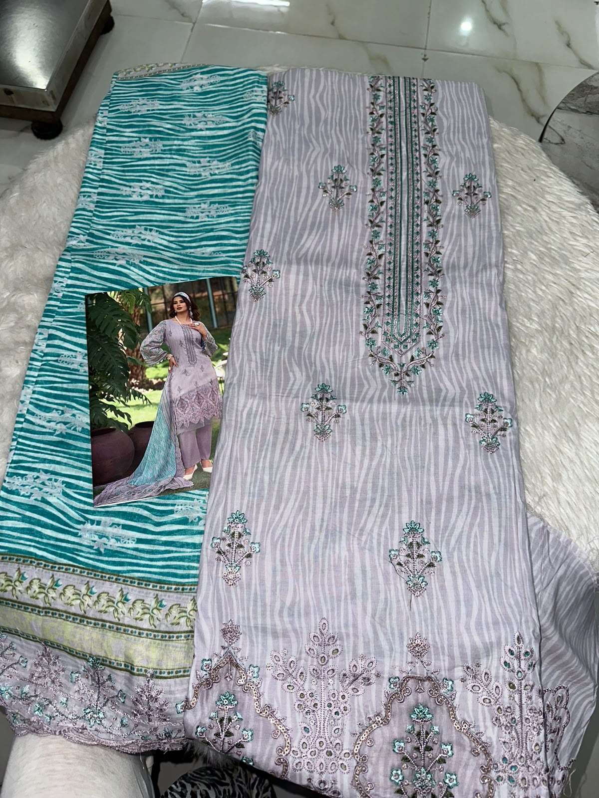 Falah Premium Cotton Collection Code - 50088 By Falah Designer Suits - 04