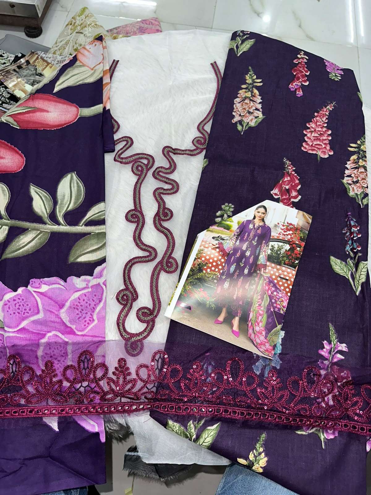 Falah Premium Cotton Collection Code - 50096 By Falah Designer Suits - 01 - 06 A