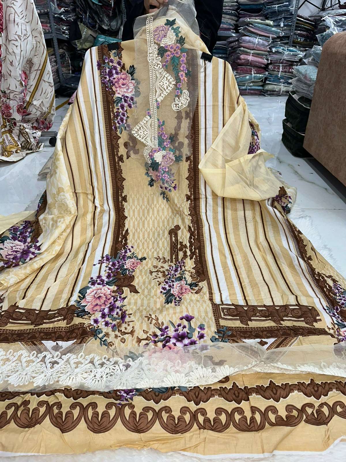 Falah Premium Pure Cotton Collection Code - NOP12 By Falah Designer Suits - 07