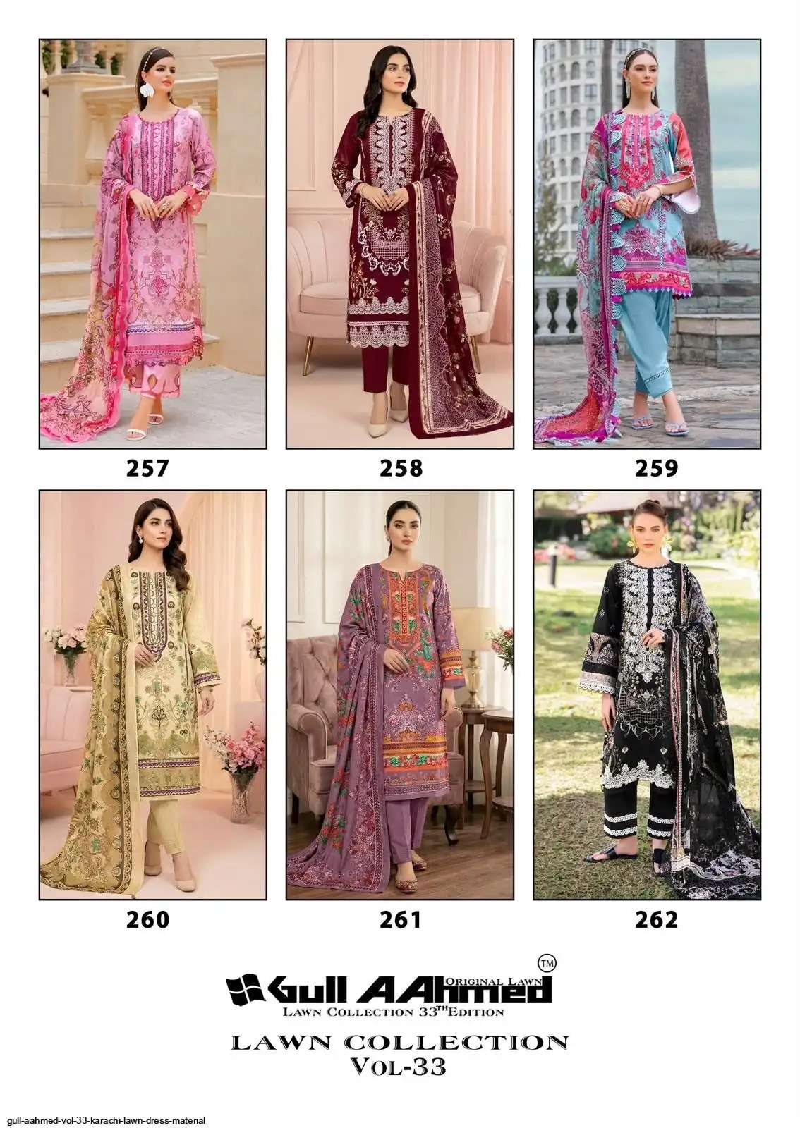 GULLAAHMED LAWN COLLECTION VOL - 33 BY GULLAAHMED - 01 - 06