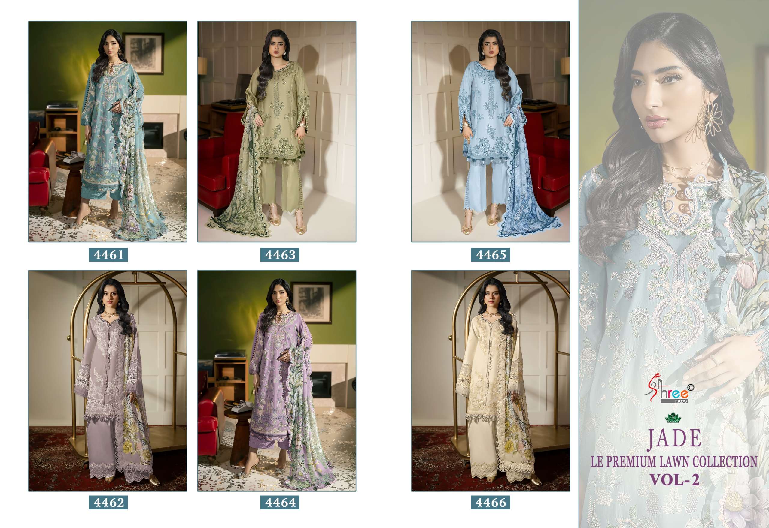 JADE LE PREMIUM LAWN COLLECTION VOL - 02 BY SHREE FABS - 01 - 06 A