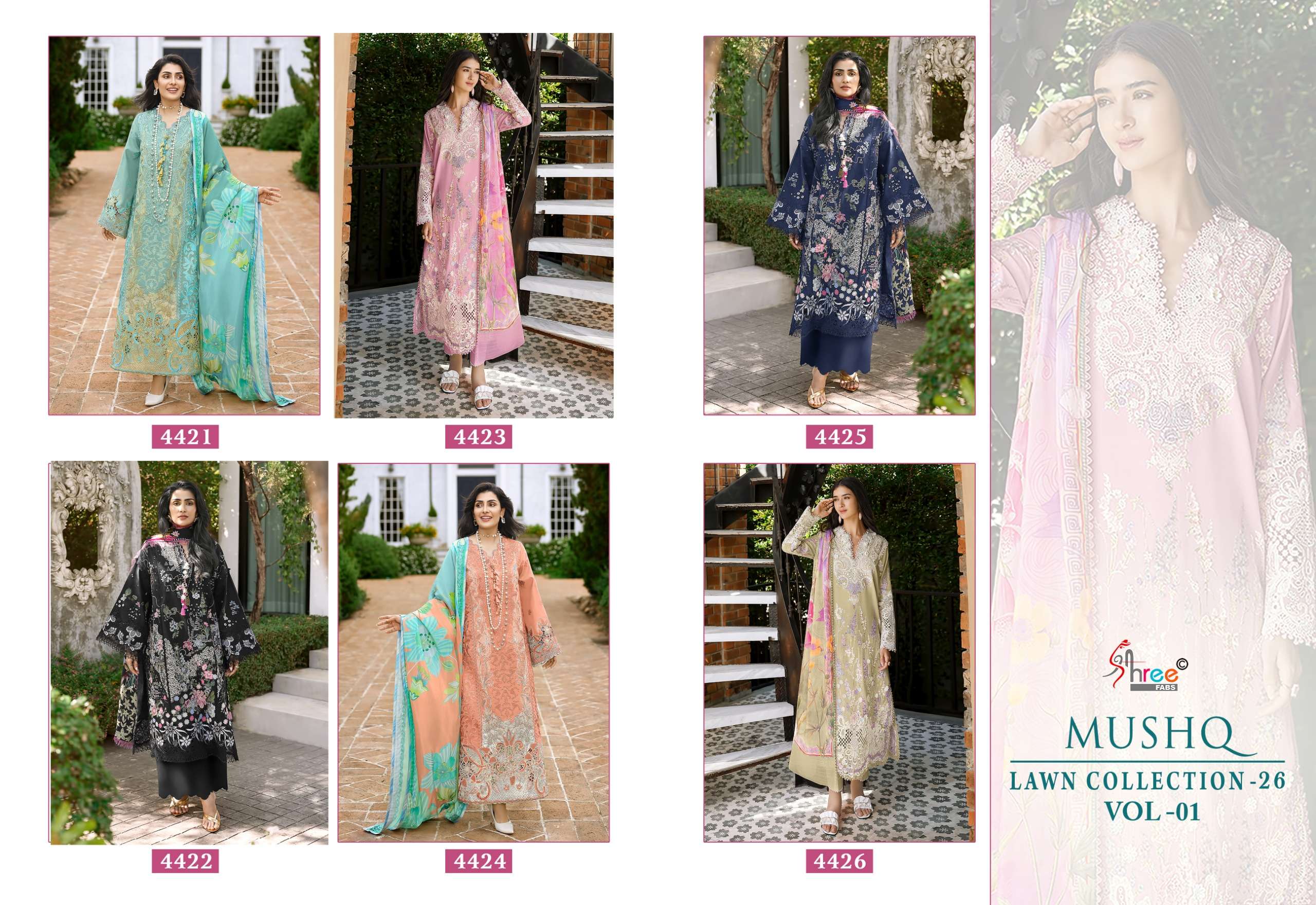 MUSHQ LAWN COLLECTION VOL - 01 BY SHREE FABS - 01 - 06 A
