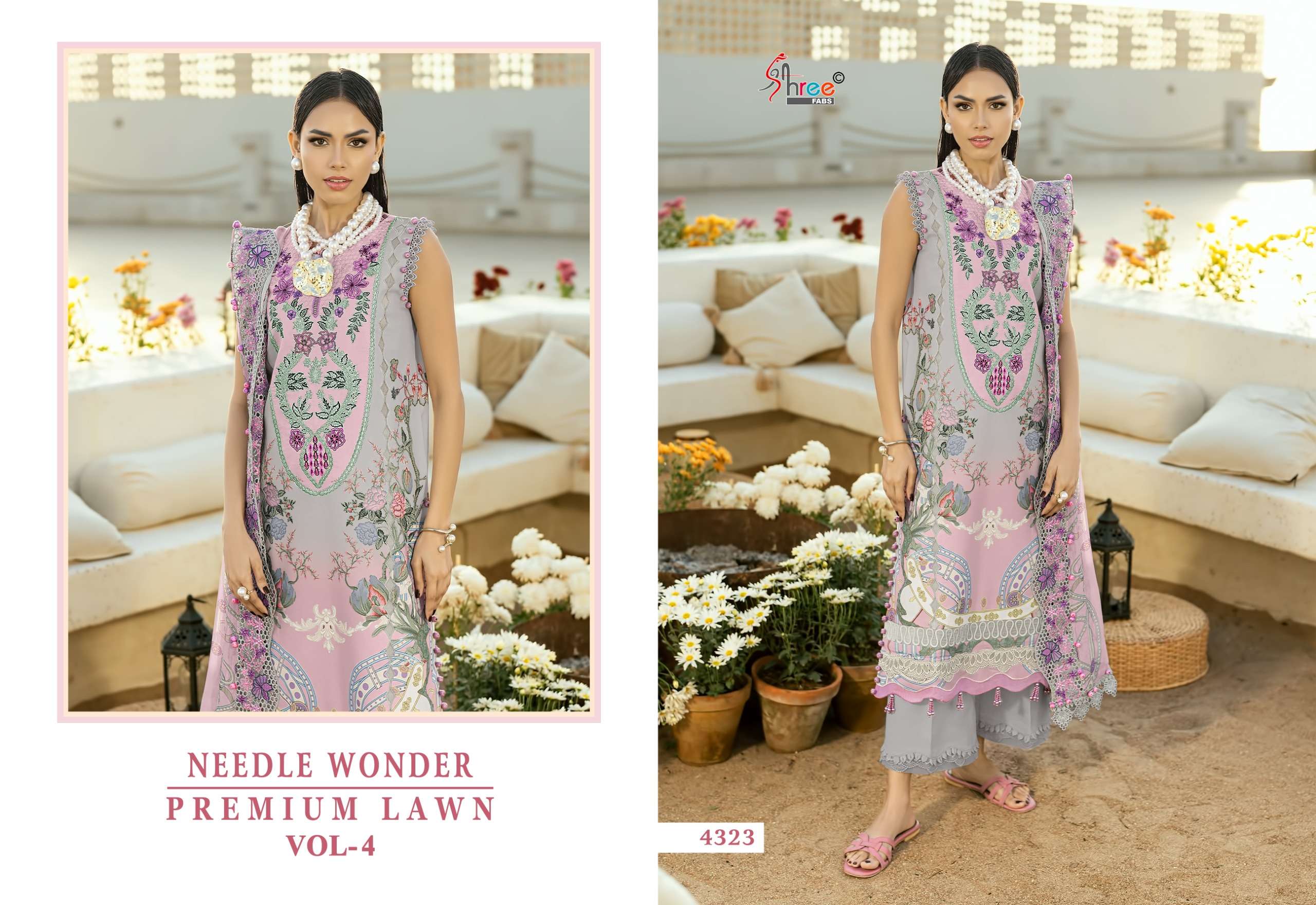 NEEDLE WONDER PREMIUM LAWN VOL - 04 BY SHREE FABS - 03
