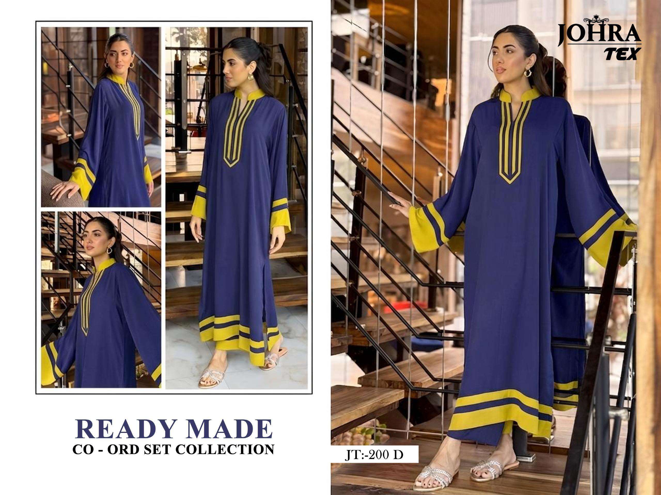 READY MADE CO - ORD SET DESIGN NO. JT 200 BY JOHRA TEX - 01