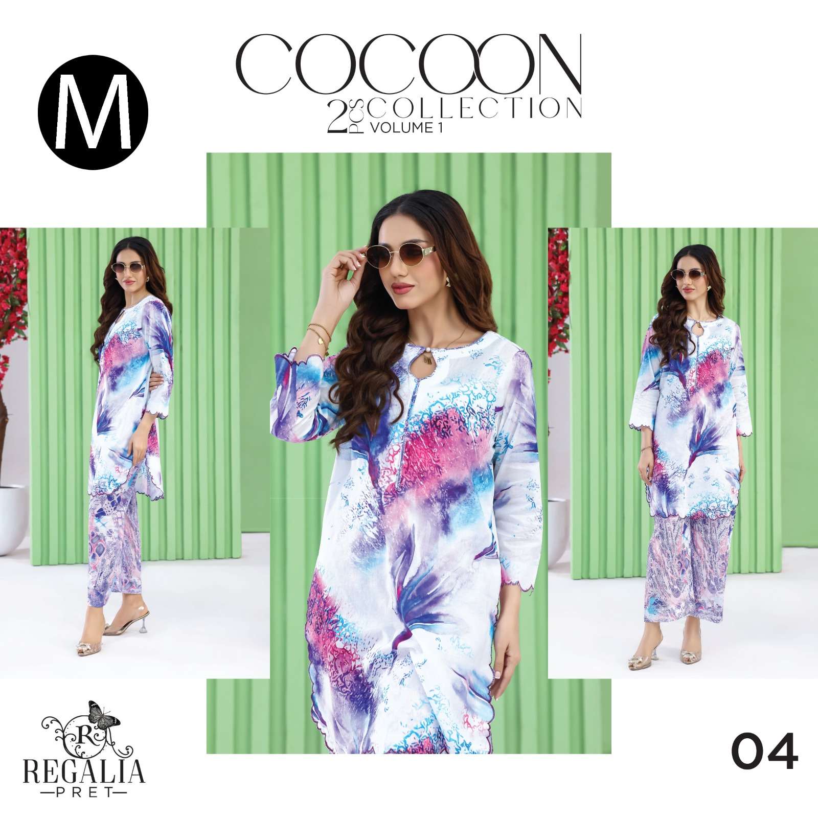 RTW COCOON VOL - 02 LUXURY DIGIAL PRINTED CO-ORDS LAWN COLLECTION 2026 BY REGALIA - 04