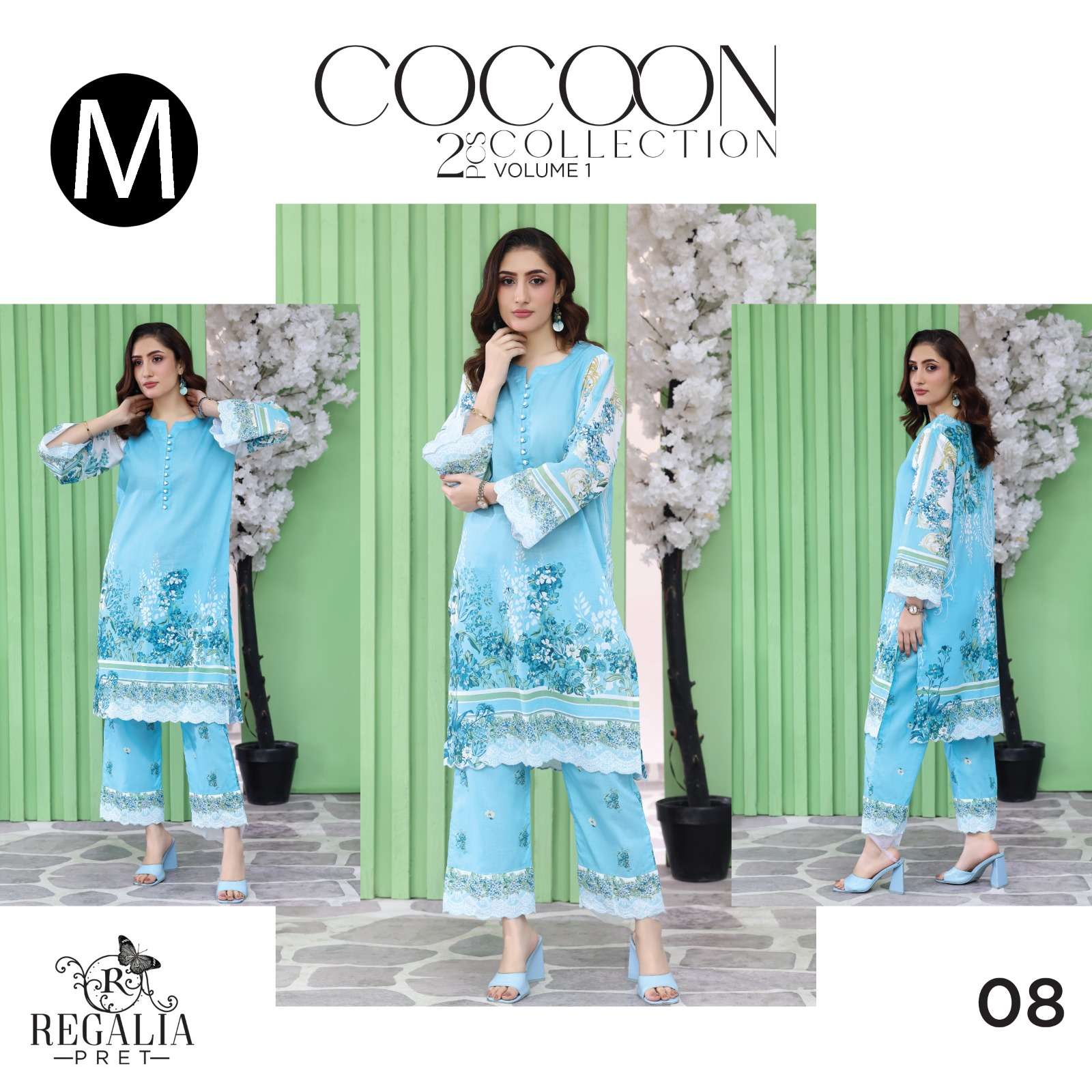 RTW COCOON VOL - 02 LUXURY DIGIAL PRINTED CO-ORDS LAWN COLLECTION 2026 BY REGALIA - 08