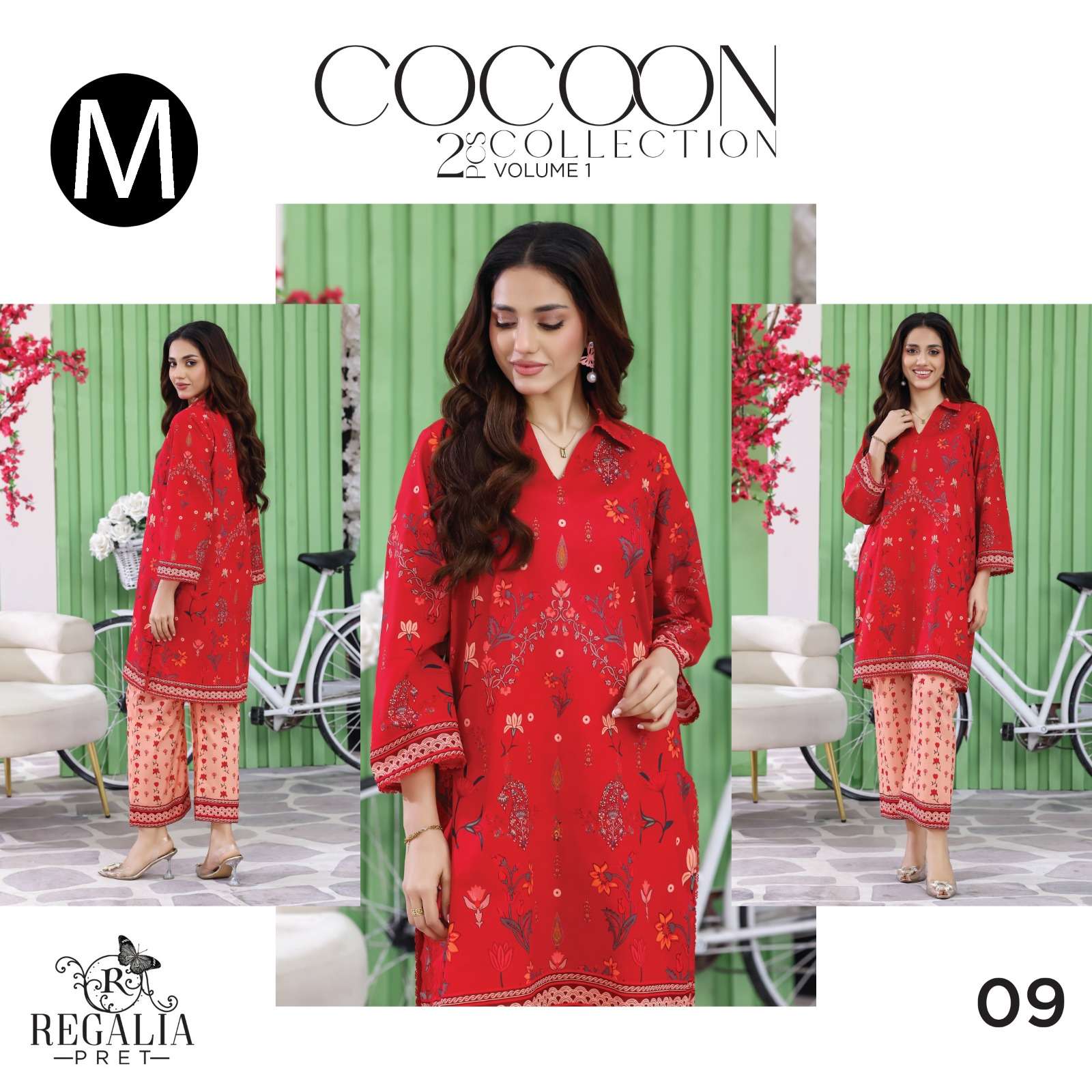 RTW COCOON VOL - 02 LUXURY DIGIAL PRINTED CO-ORDS LAWN COLLECTION 2026 BY REGALIA - 09