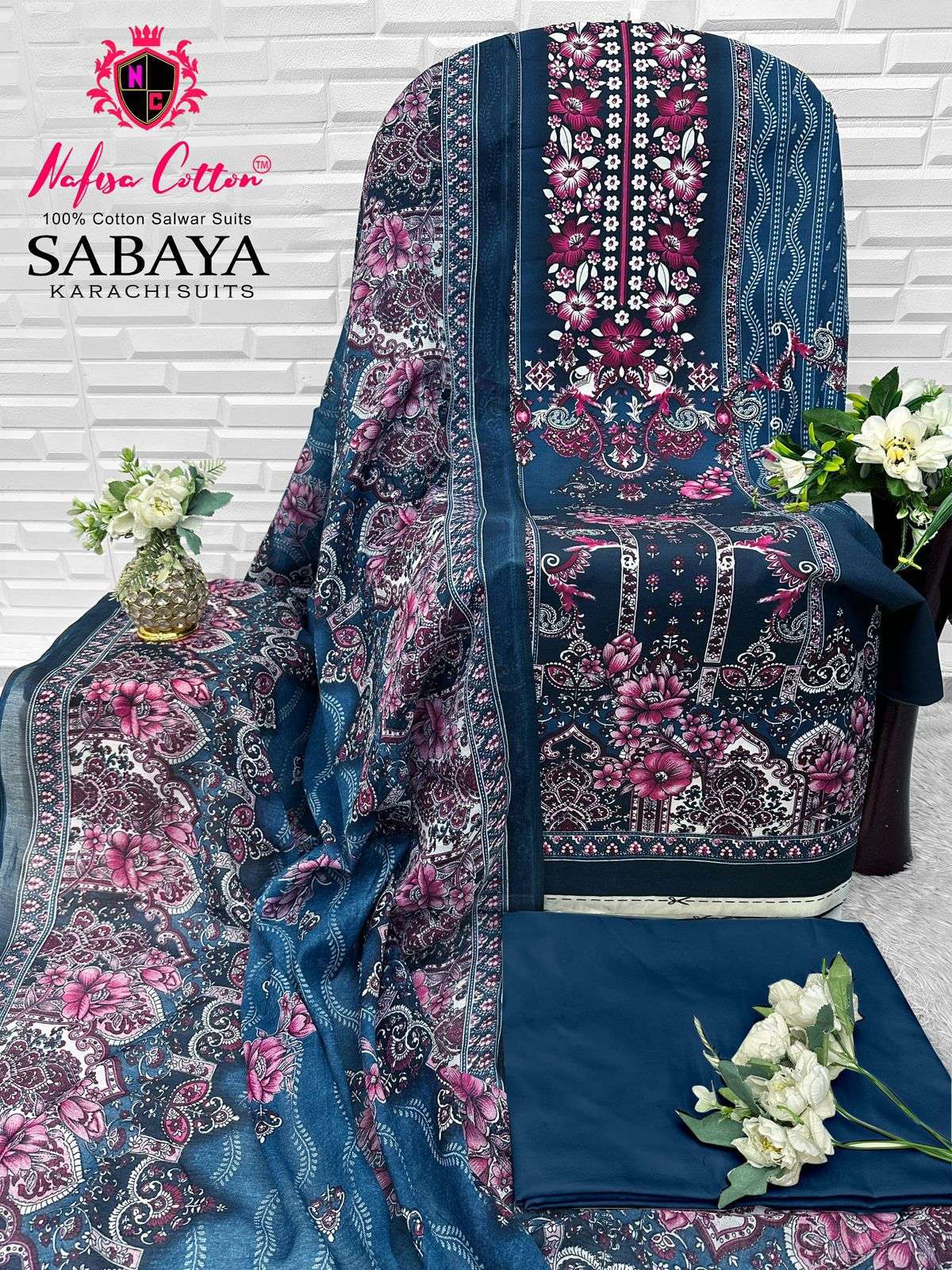 SABAYA KARACHI SUITS BY NAFISA COTTON - 02