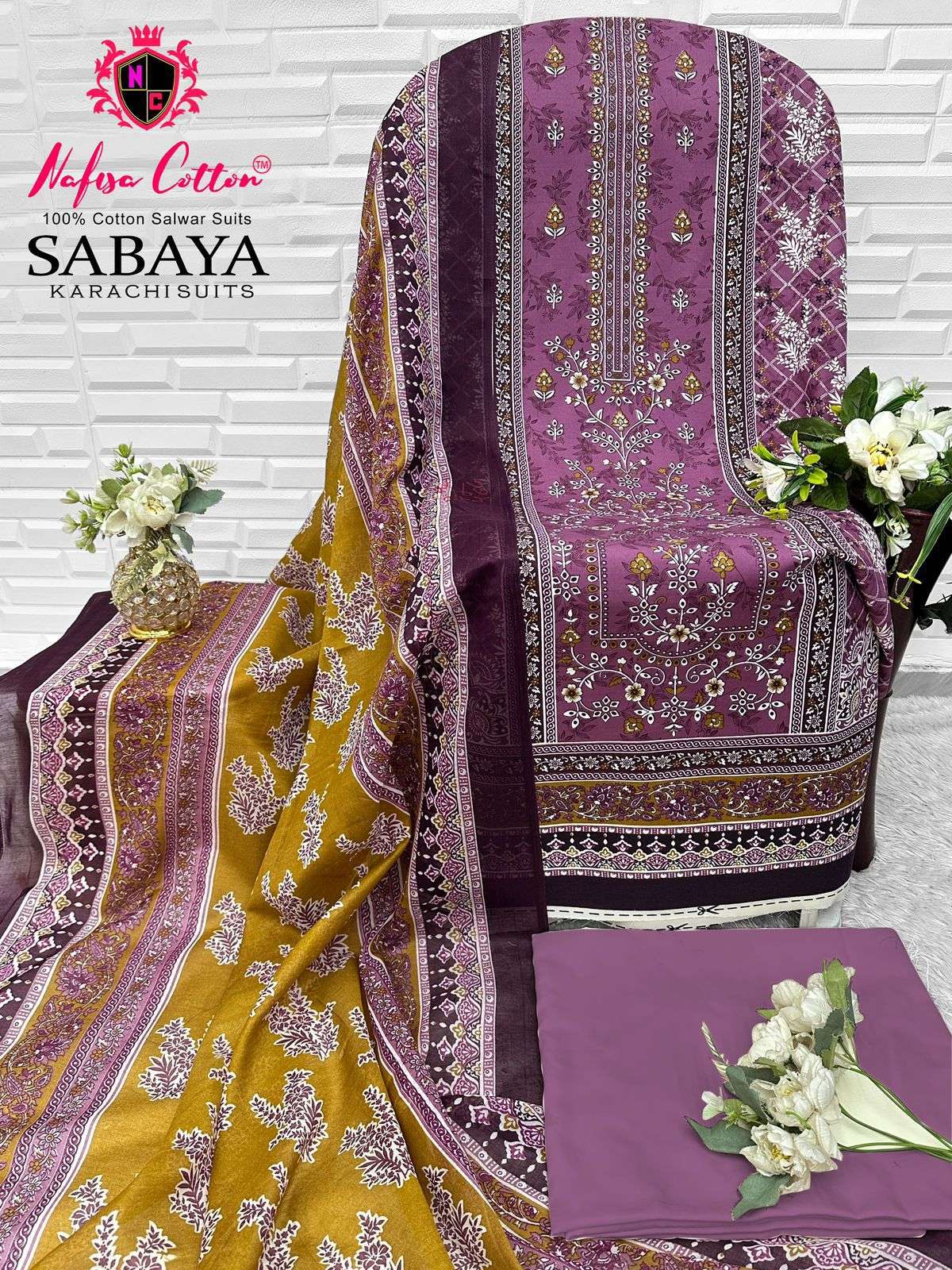 SABAYA KARACHI SUITS BY NAFISA COTTON - 06