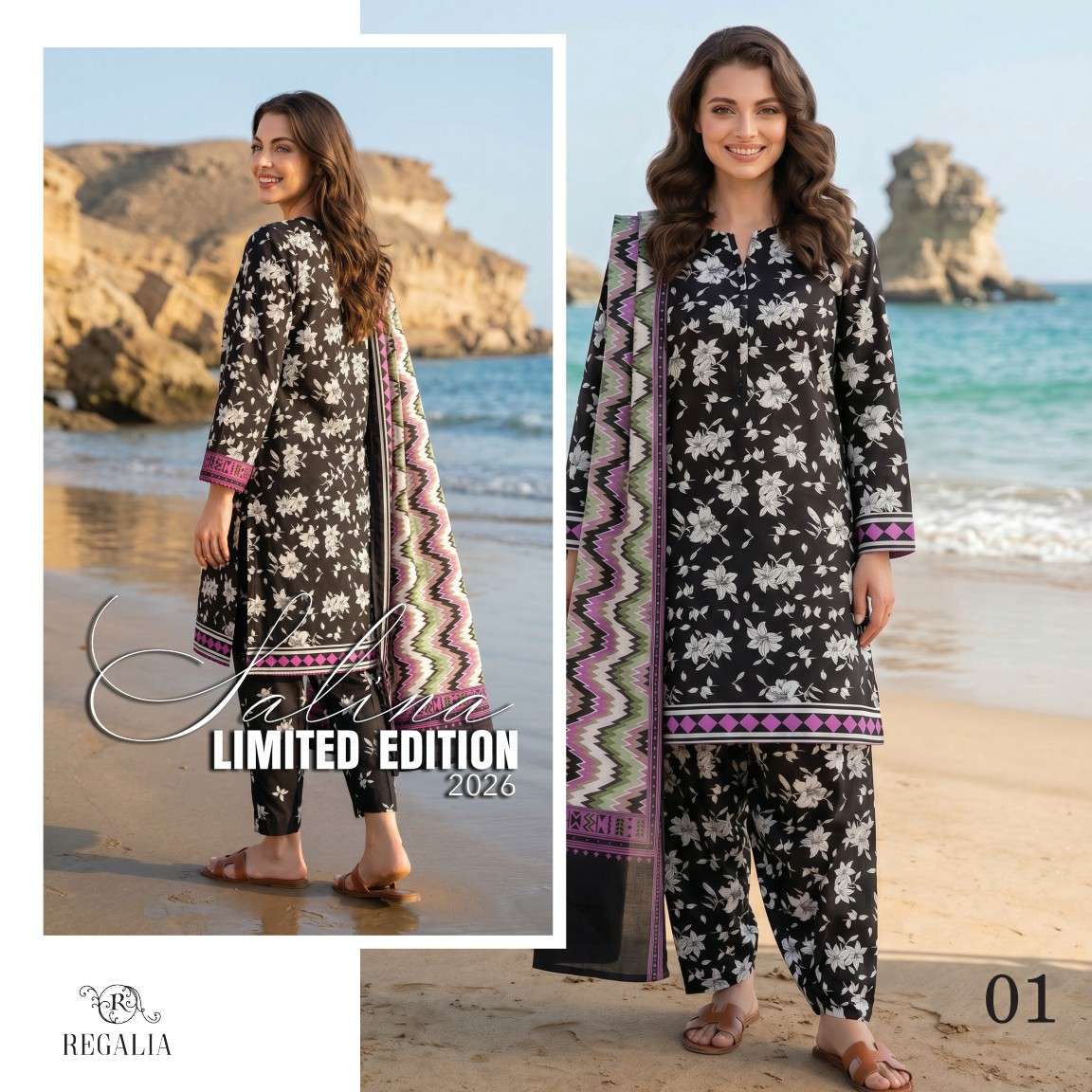 SALINA PRINTED SUMMER LAWN COLLECTION LIMITED EDITION 2026 MODEL PIC BY REGALIA TEXTILES - 01