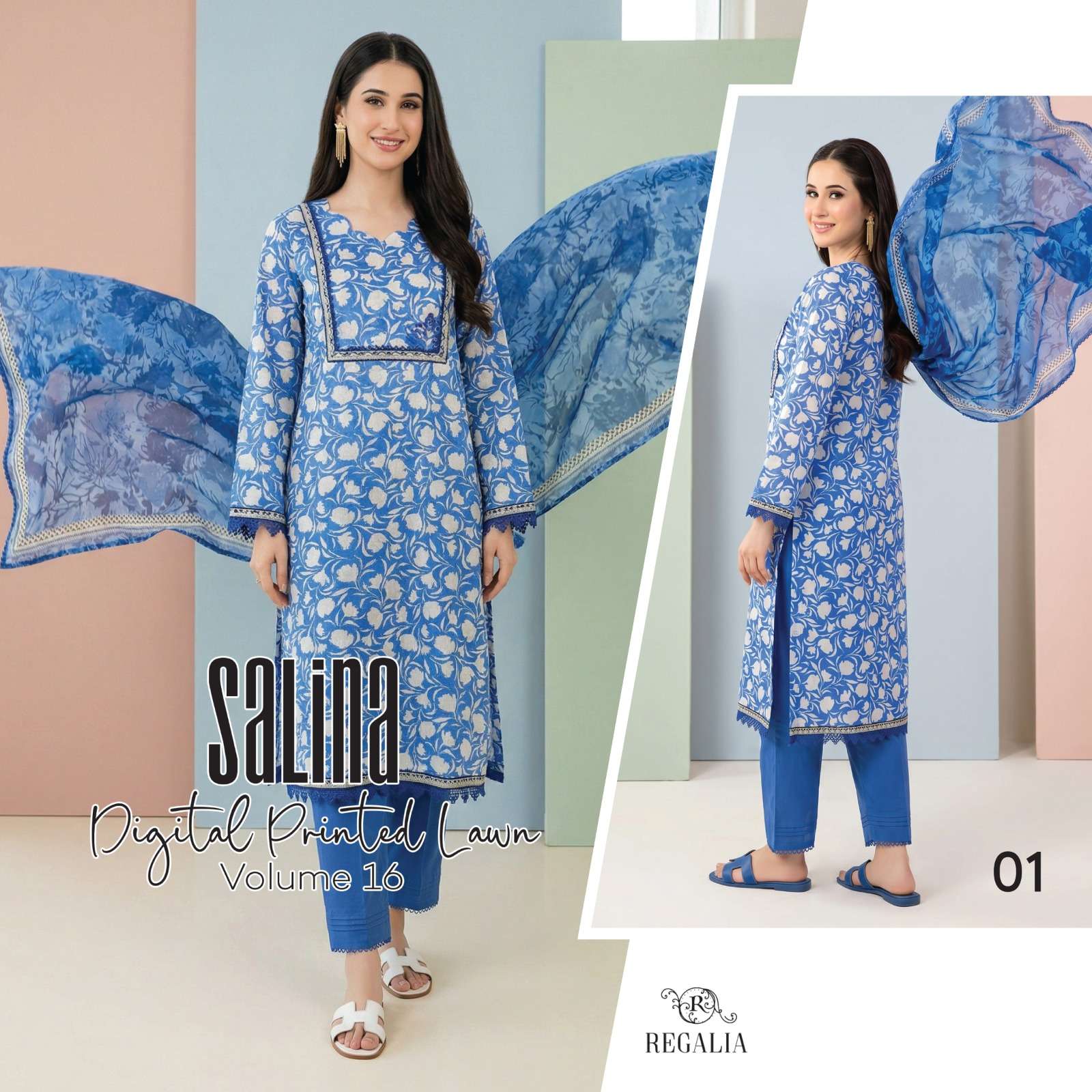 SALINA VOL - 16 DIGITAL PRINTED LAWN COLLECTION 2026 BY REGALIA TEXTILES - 01