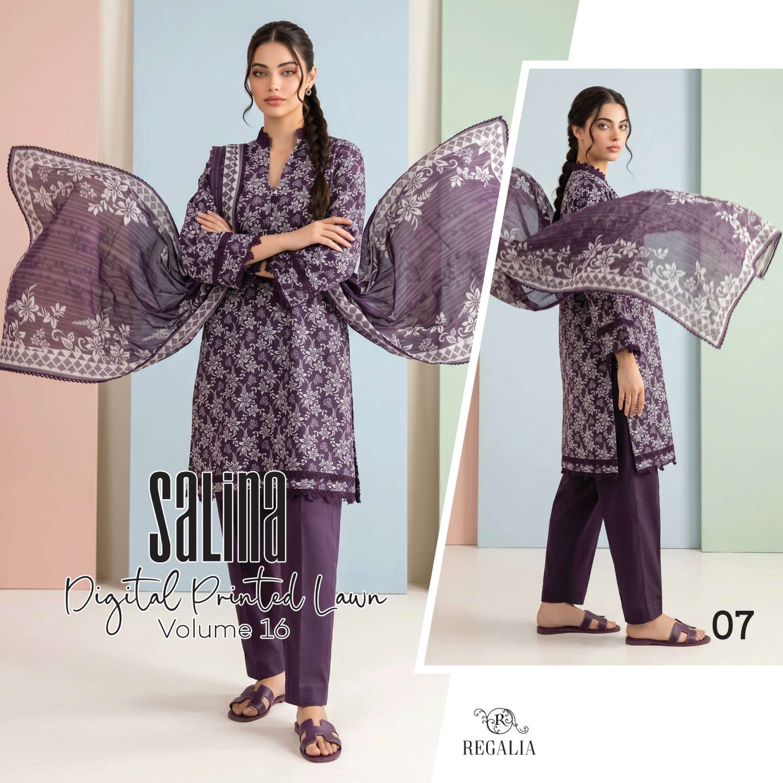 SALINA VOL - 16 DIGITAL PRINTED LAWN COLLECTION 2026 BY REGALIA TEXTILES - 07