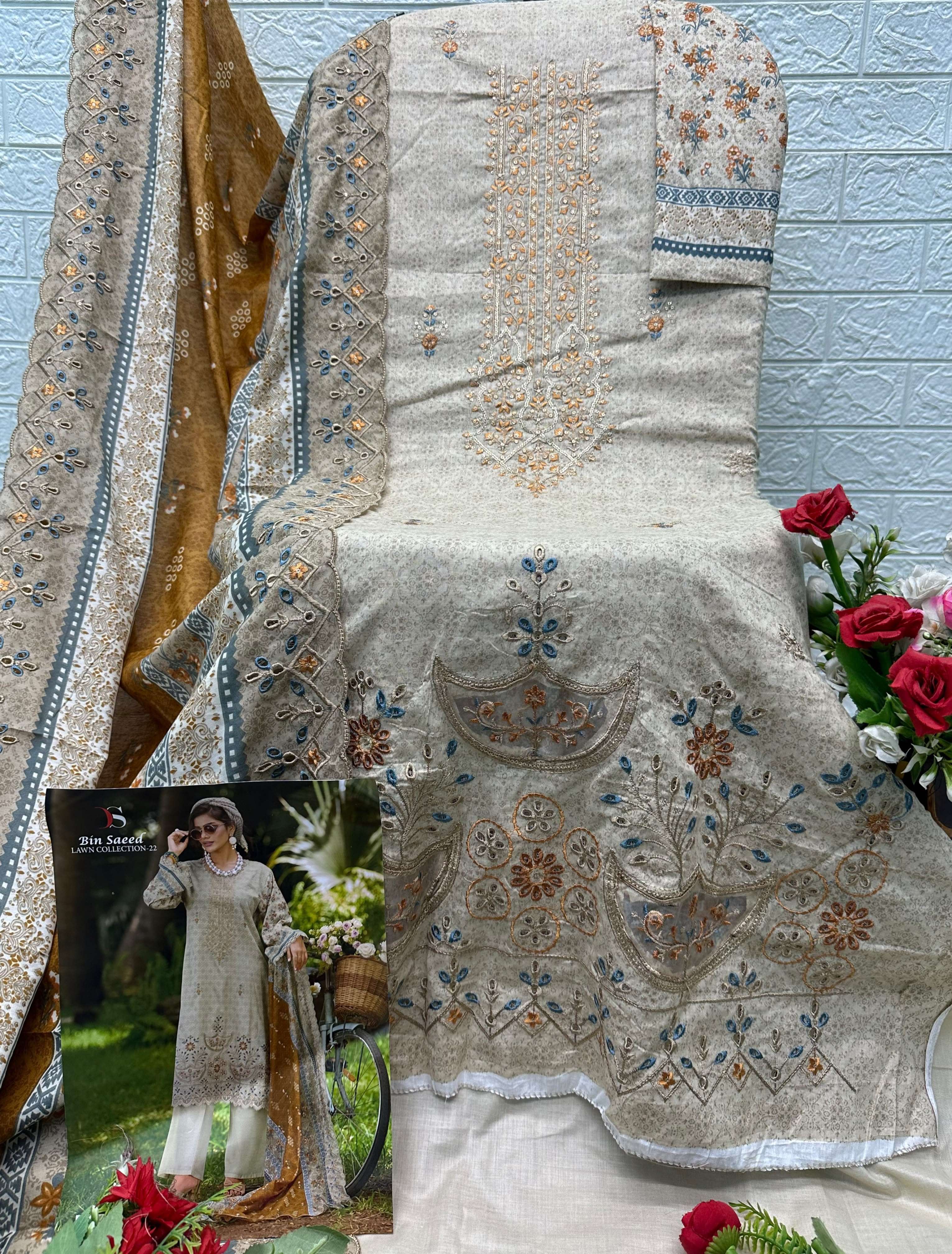 BIN SAEED LAWN COLLECTION - 22 BY DEEPSY SUITS - 03