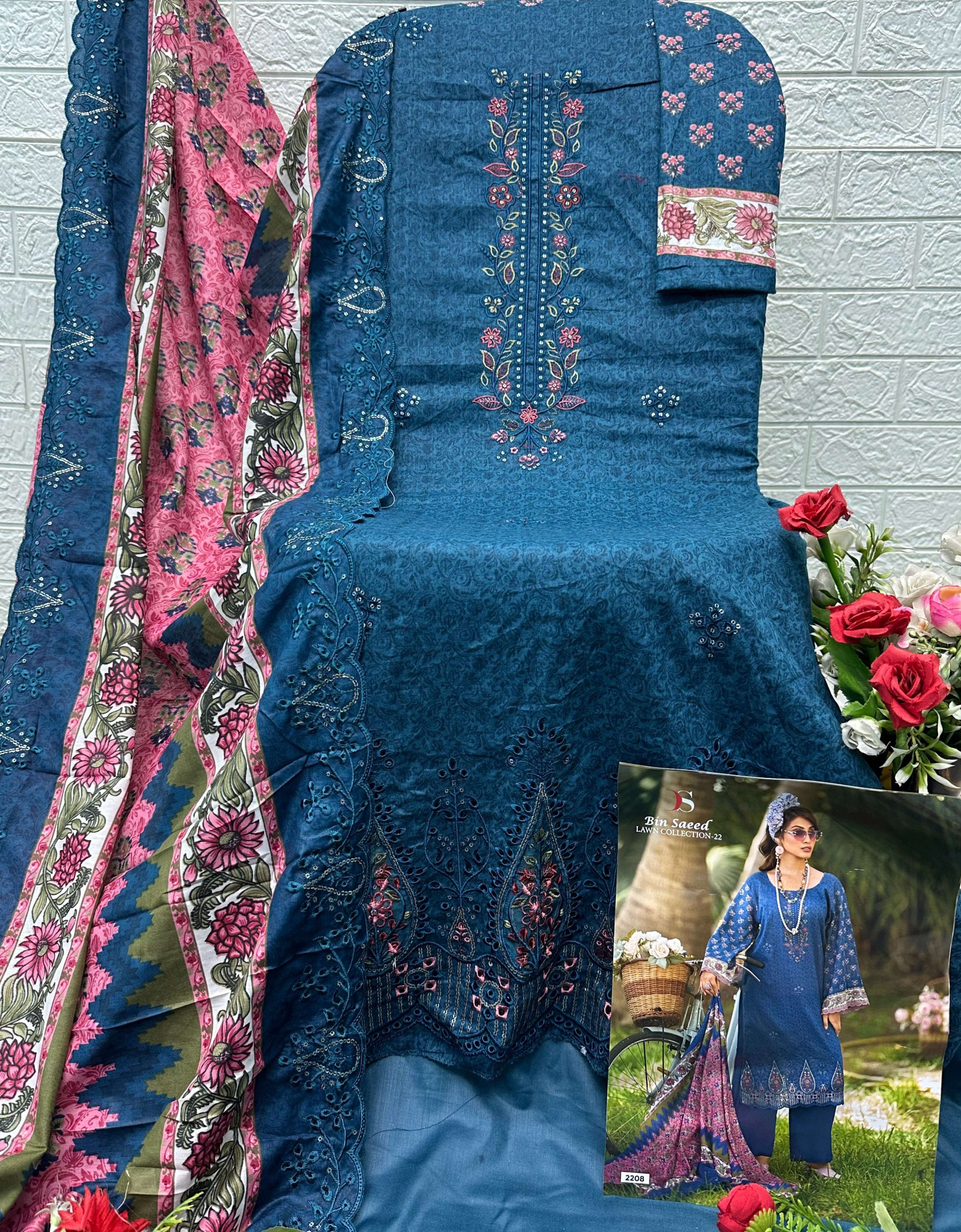 BIN SAEED LAWN COLLECTION - 22 BY DEEPSY SUITS - 08