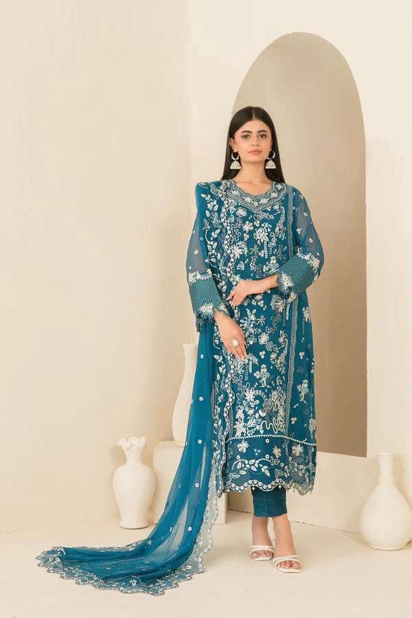 EMBER FANCY EXCLUSIVE EMBROIDERED CHIFFON COLLECTION BY SHAHID TAWAKKAL - 06