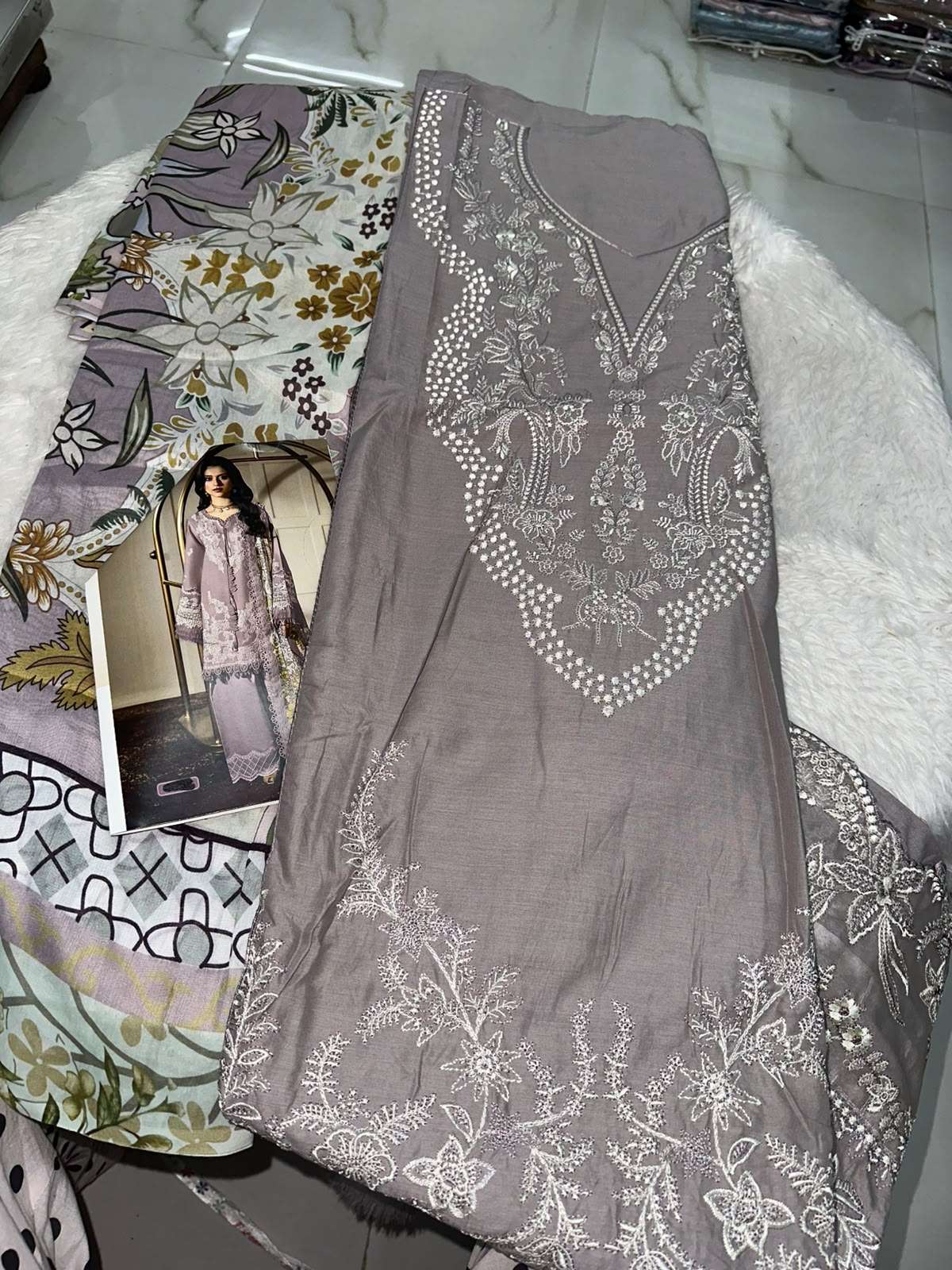 Falah Premium Cotton Collection Code - 50108 By Falah Designer Suits - 01 - 06 A